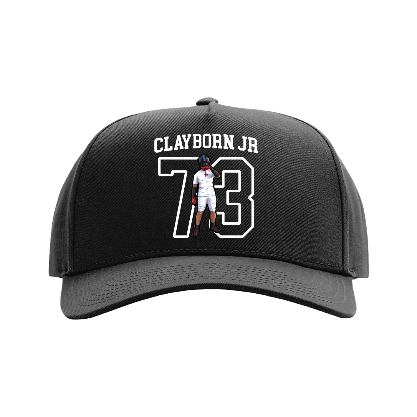 Full Fabric Five-Panel Champ Cap — Shirsey in Black