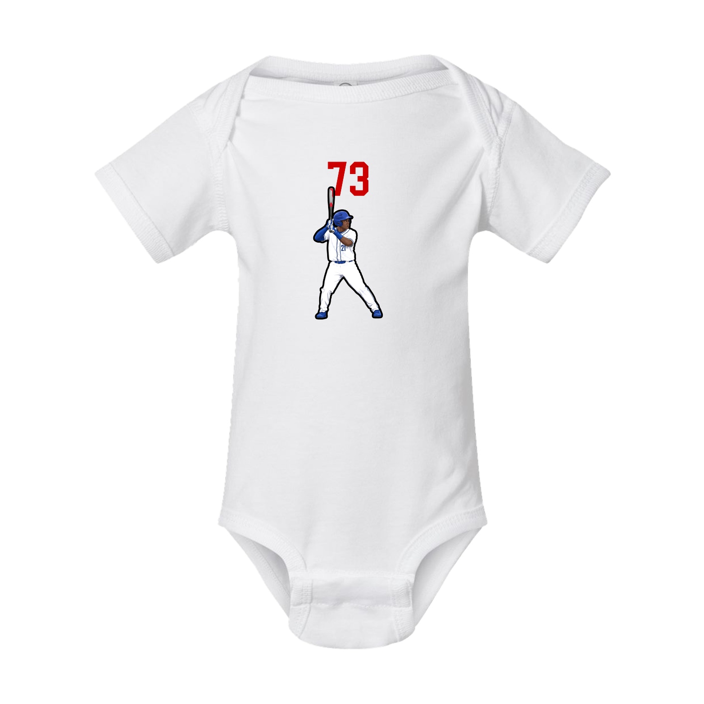 Baby Onesie — Number Top in White