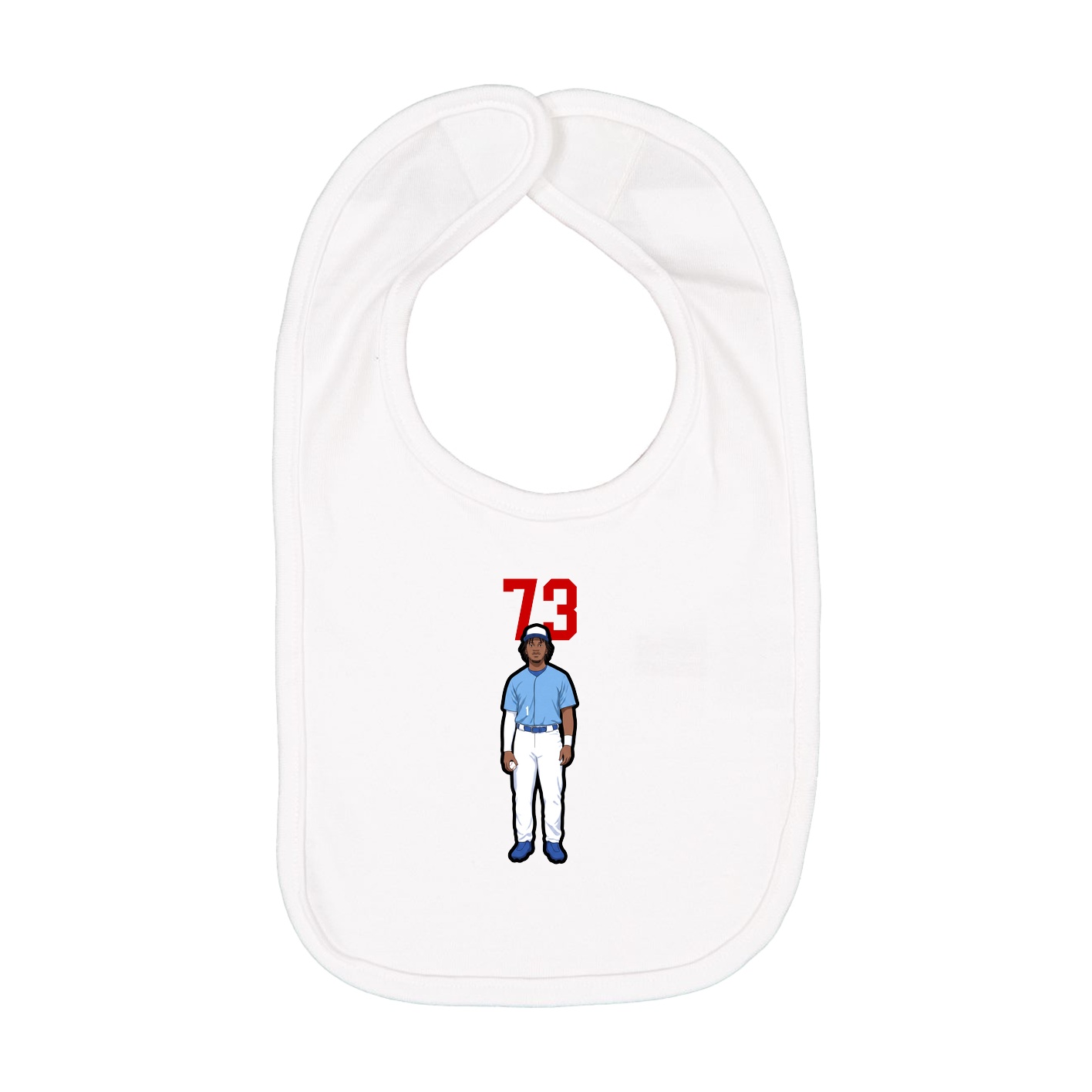 Infant Bib — Number Top in White