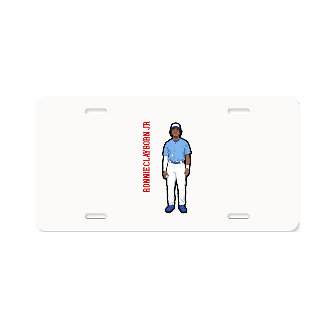 License Plate — Name Vertical in Classic
