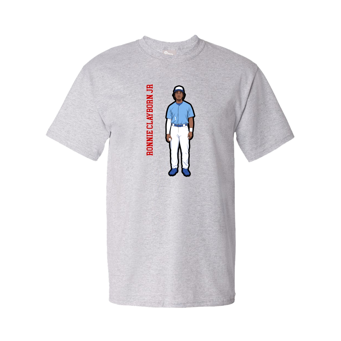Tee — Name Vertical in Grey