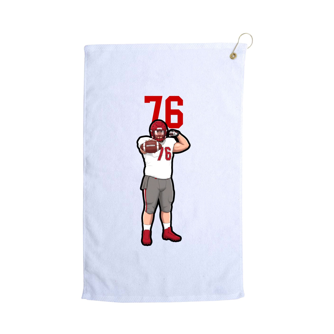 Golf Towel — Number Top in White