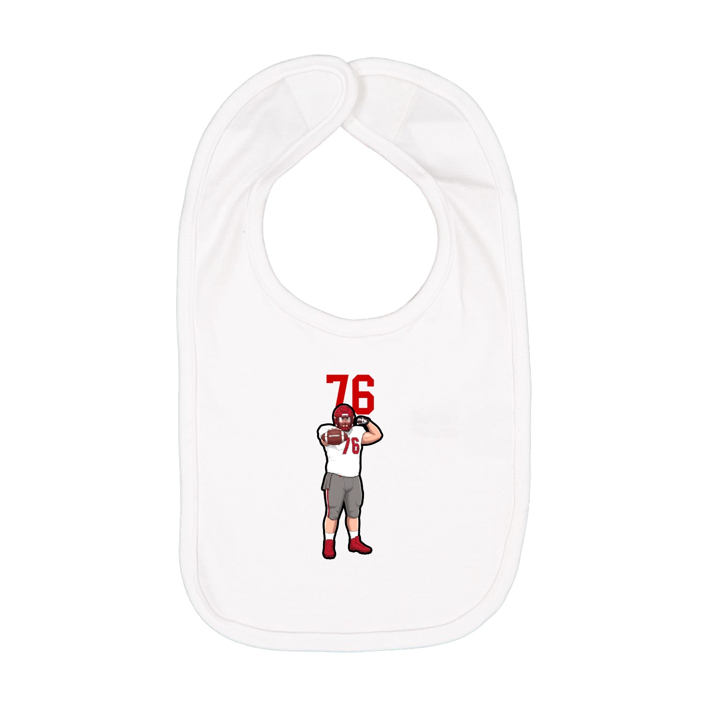 Infant Bib — Number Top in White