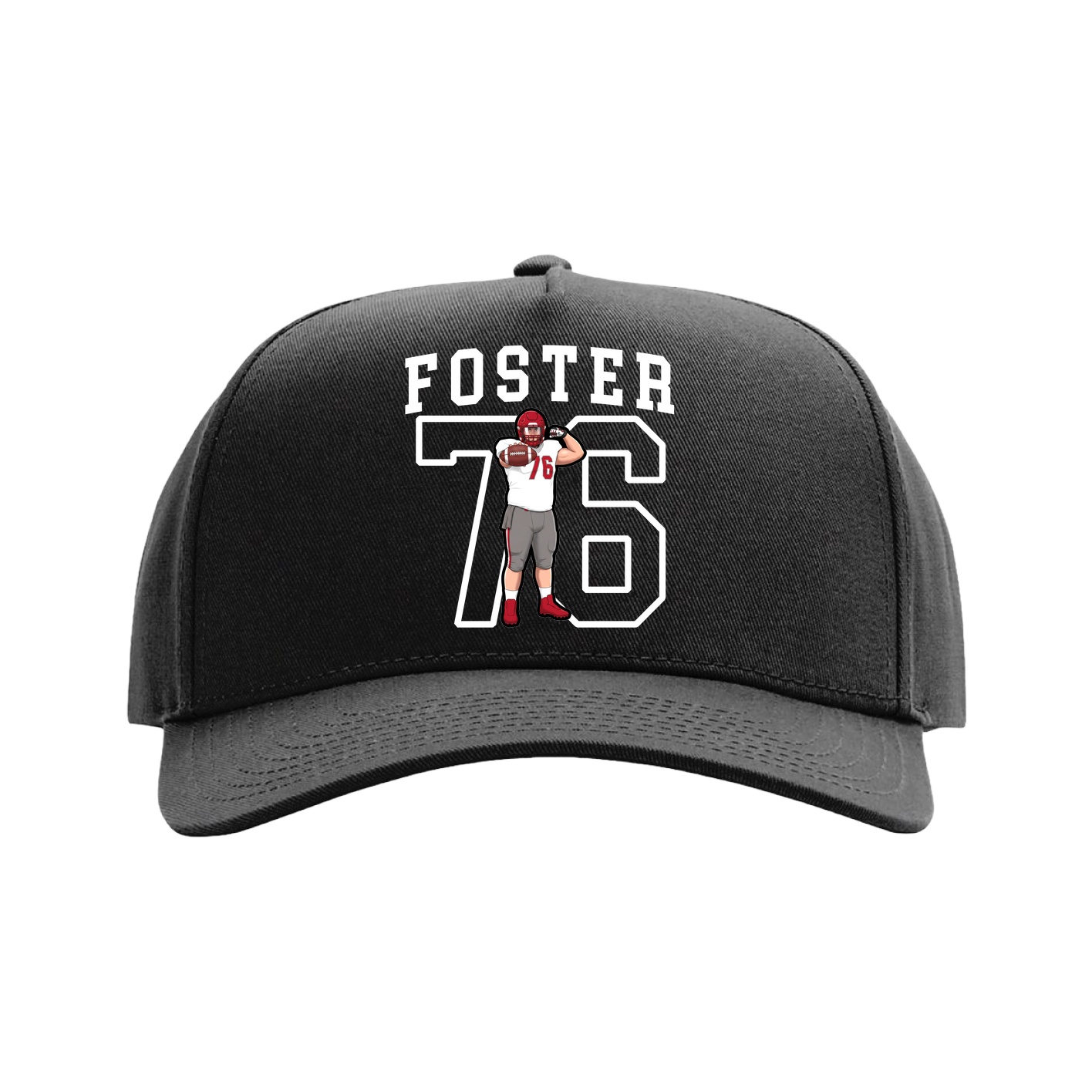 Full Fabric Five-Panel Champ Cap — Shirsey in Black