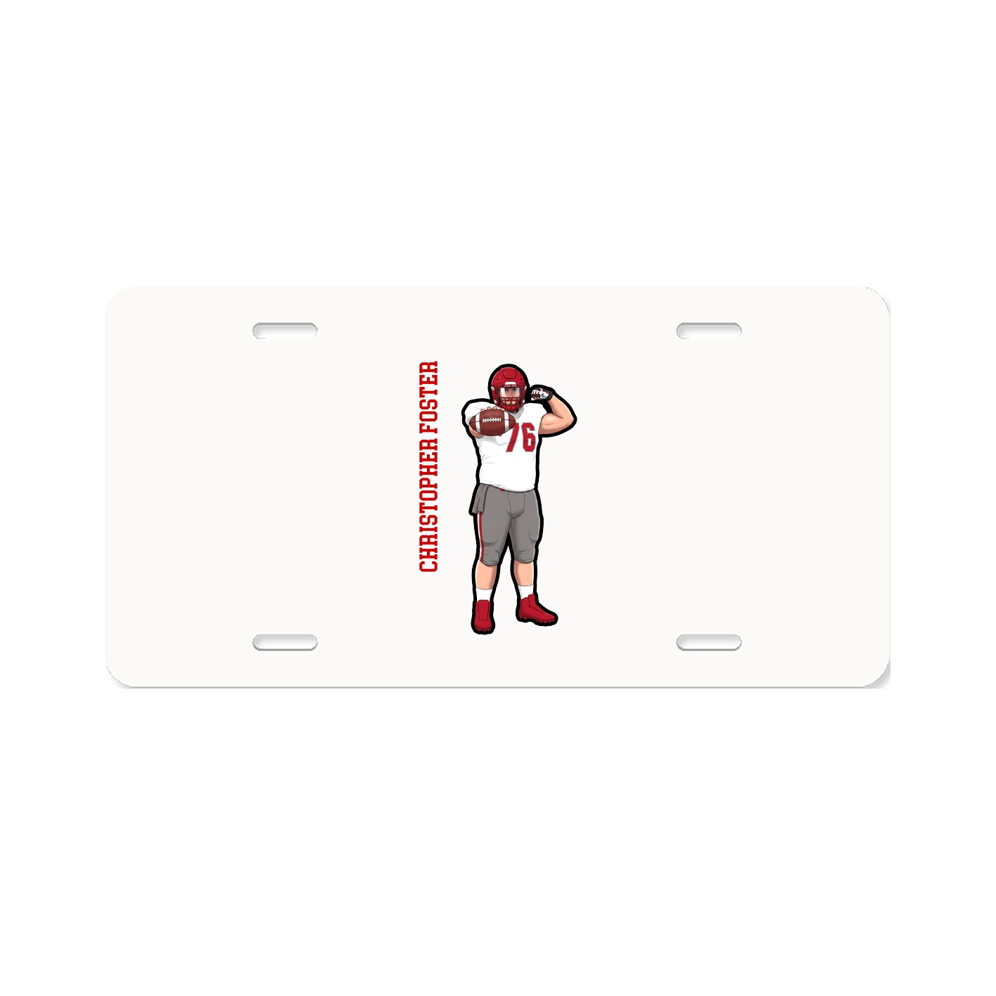 License Plate — Name Vertical in Classic
