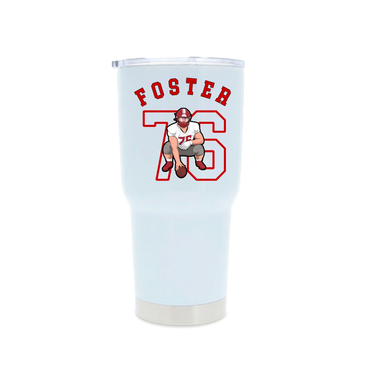 30oz Stainless Steel Tumbler — Shirsey Arch in White