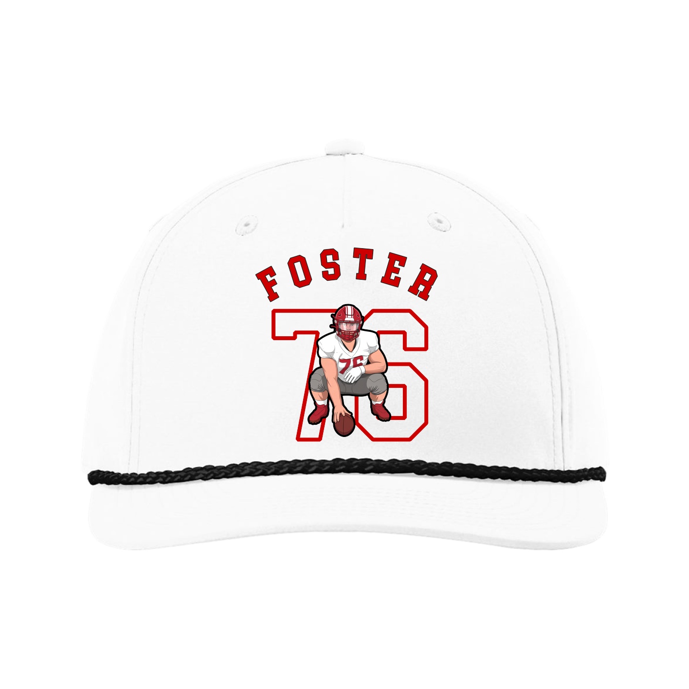 Five-Panel Classic Rope Cap — Shirsey Arch in White