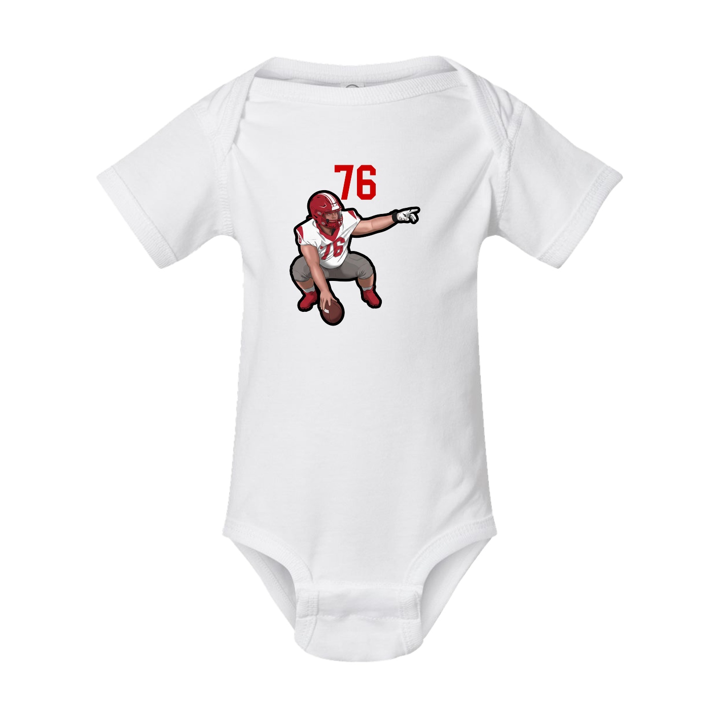 Baby Onesie — Number Top in White