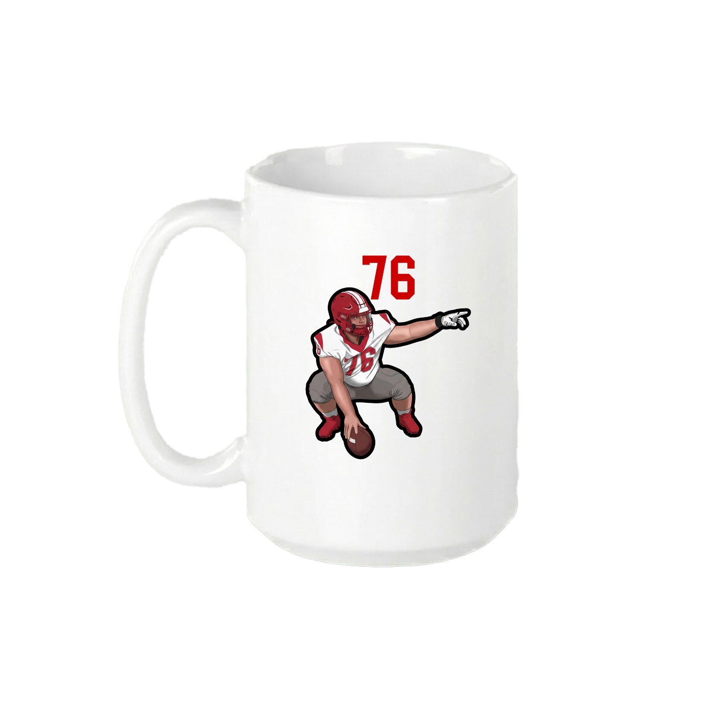 15oz Coffee Mug — Number Top in White