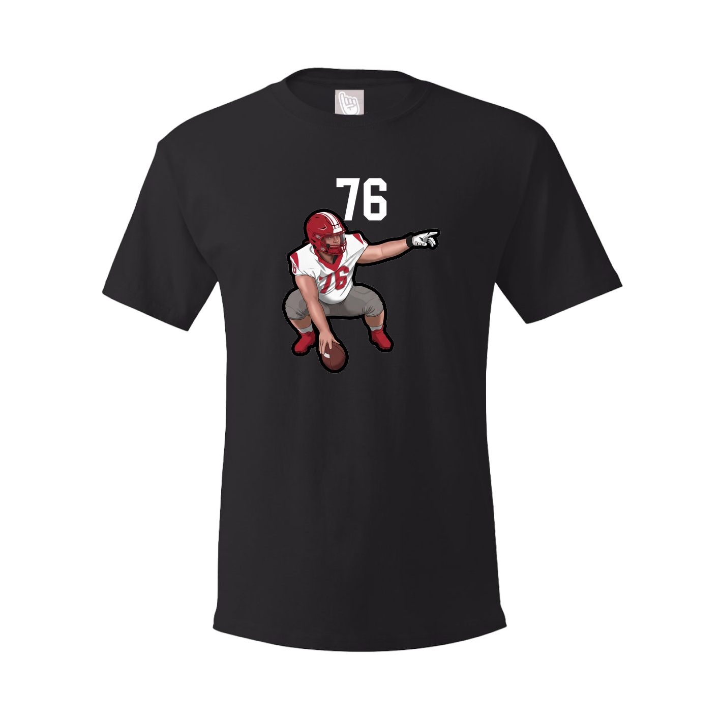 Youth Tee — Number Top in Black