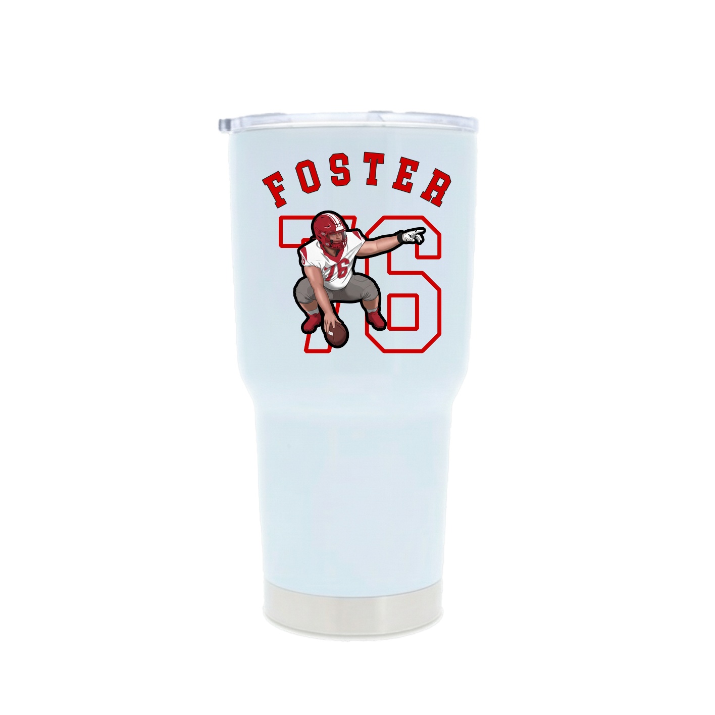 30oz Stainless Steel Tumbler — Shirsey Arch in White
