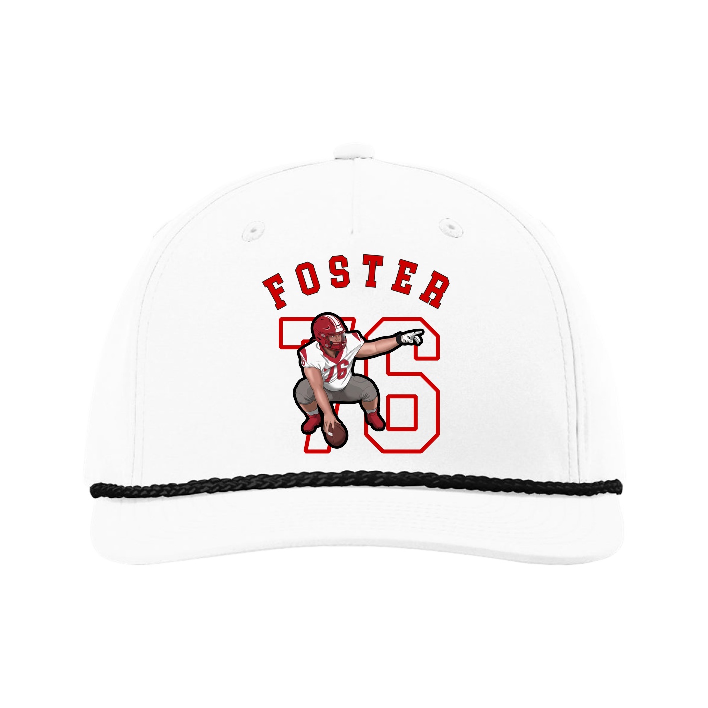 Five-Panel Classic Rope Cap — Shirsey Arch in White
