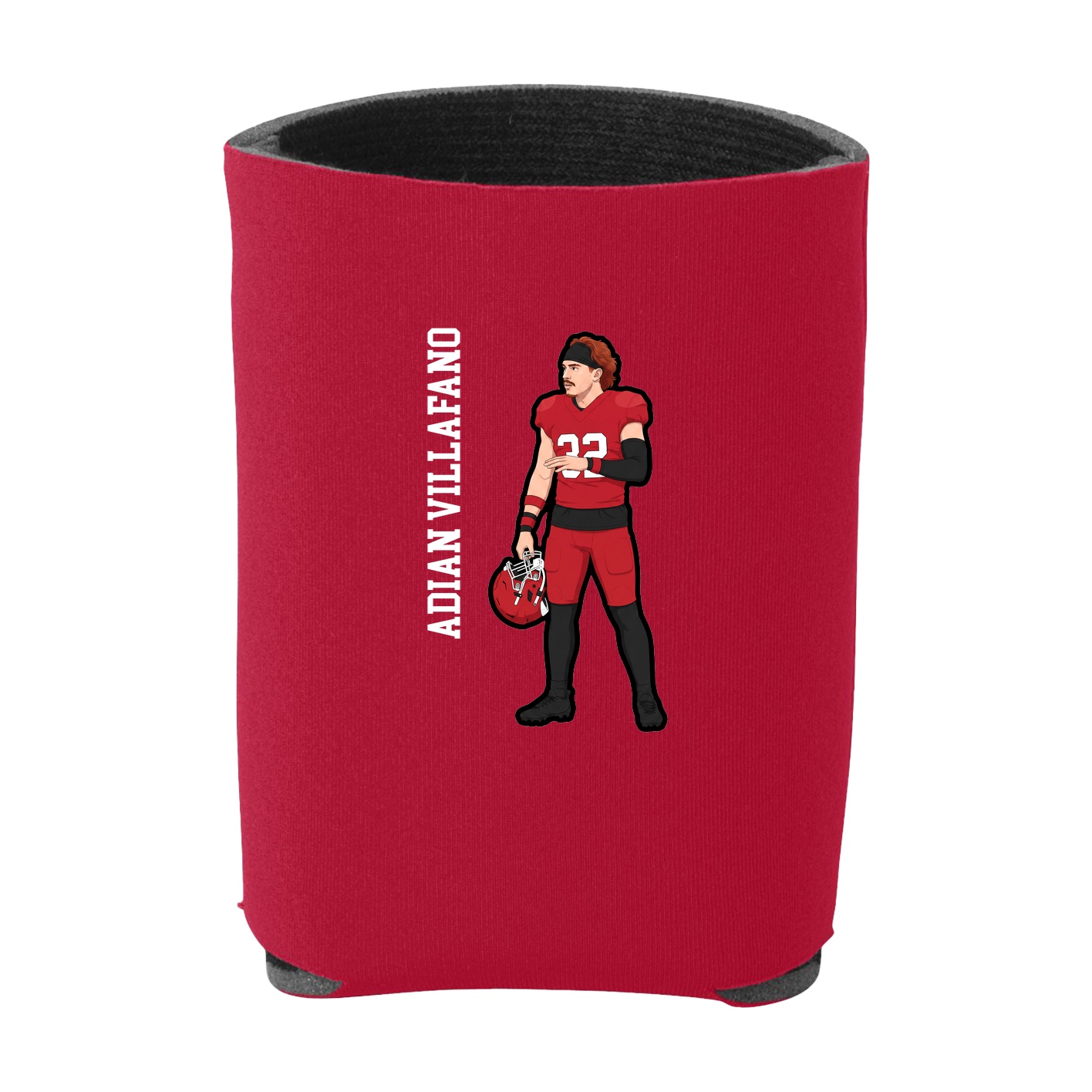 Can Holder — Name Vertical in Red