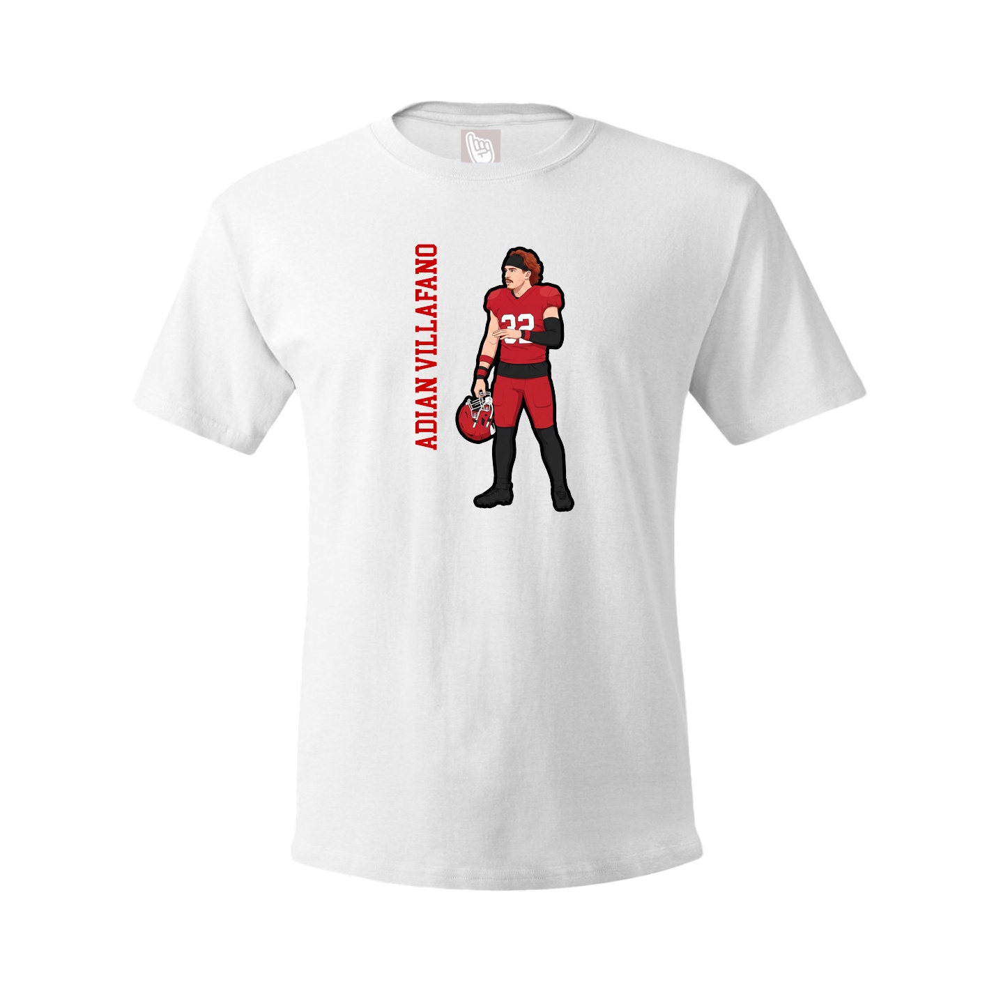 Tee — Name Vertical in White