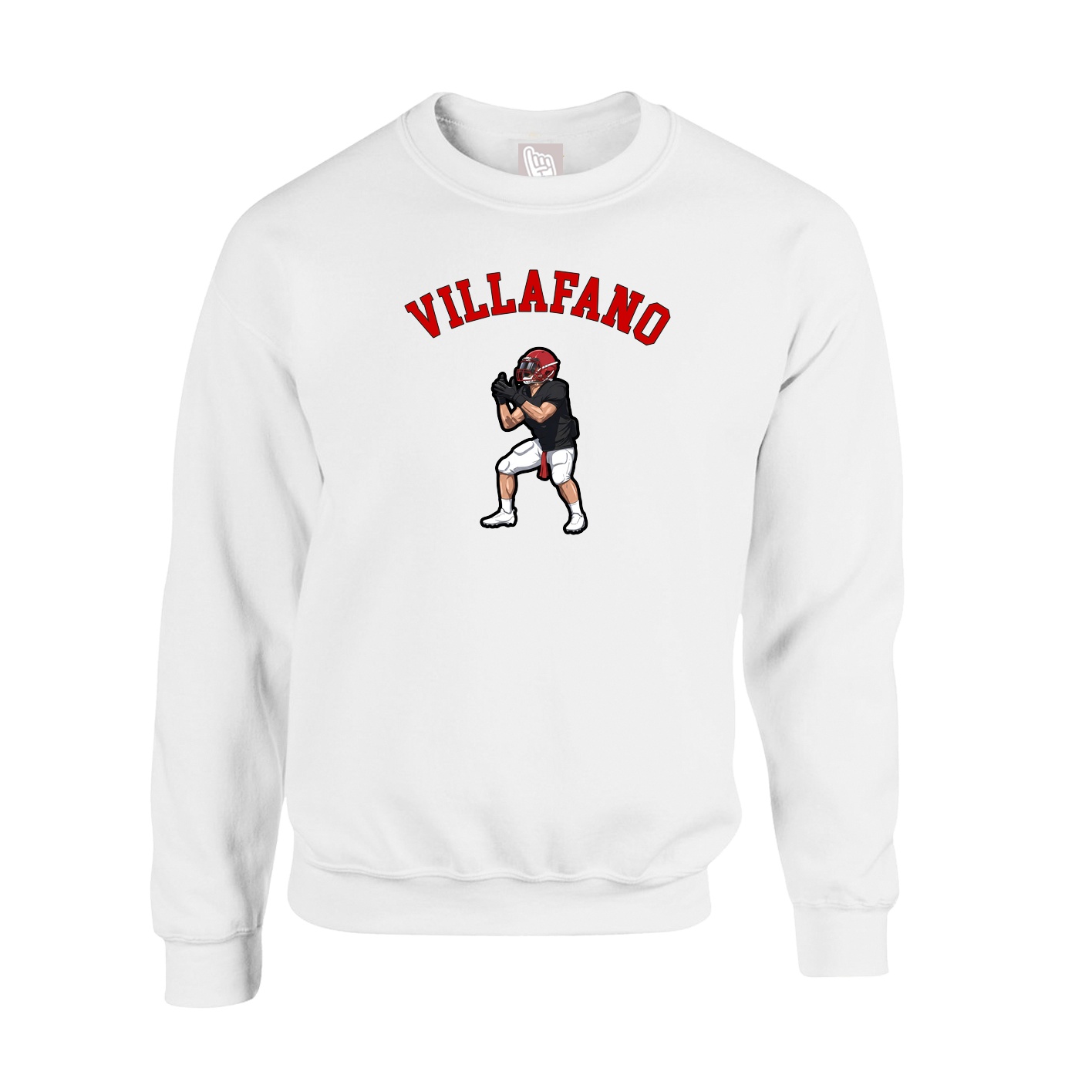 Fleece Crew — Shirsey Arch in White