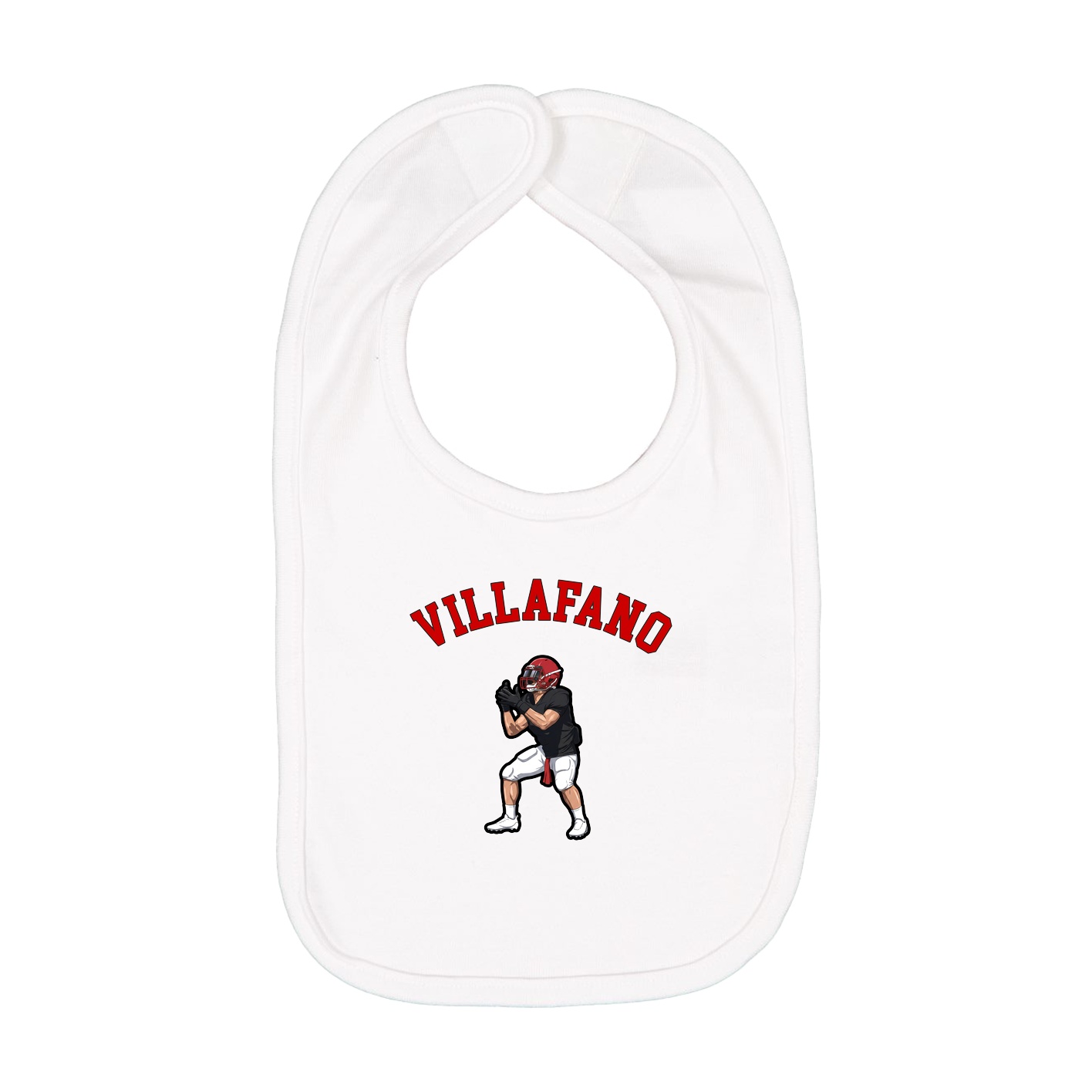 Infant Bib — Shirsey Arch in White