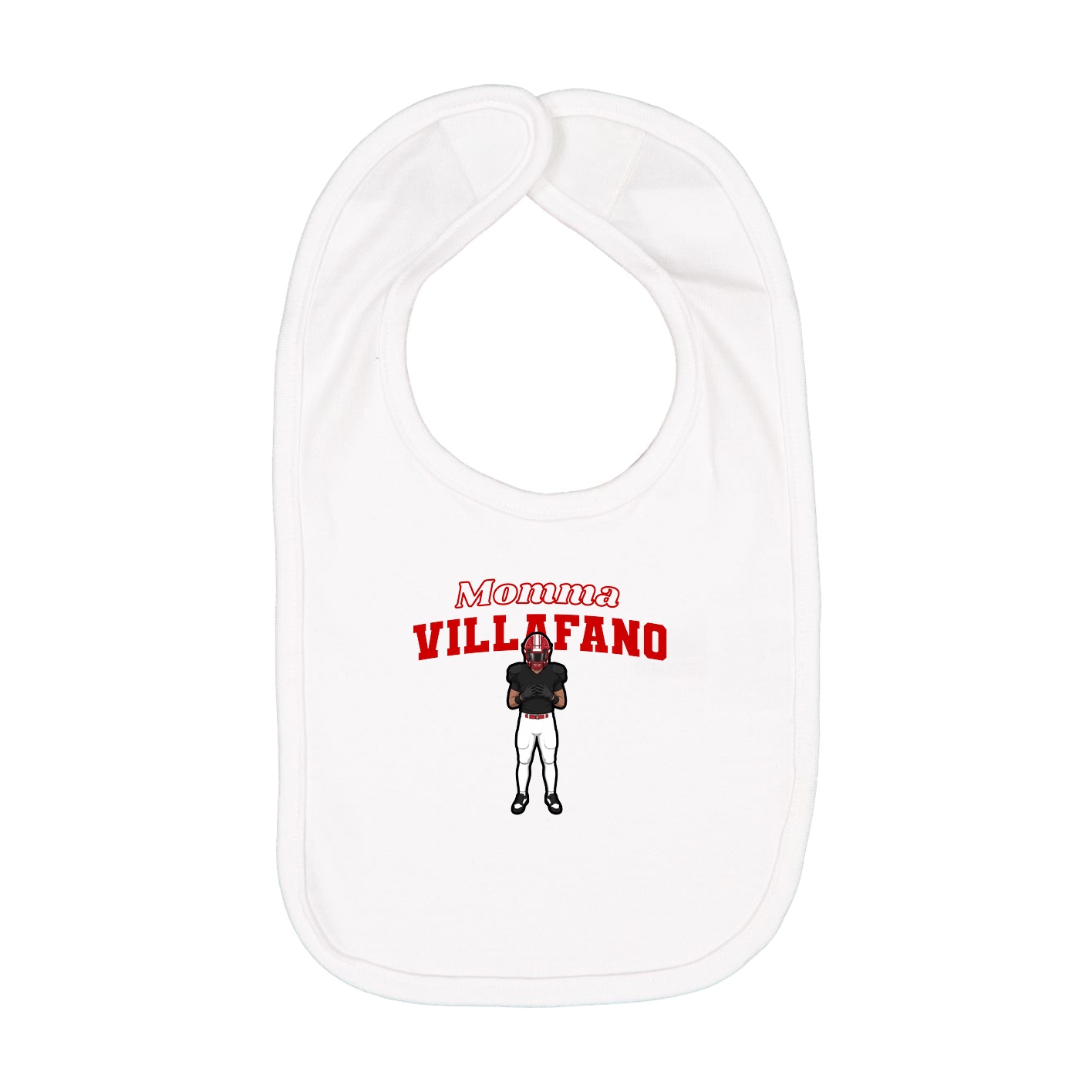 Infant Bib — Mothers Day Block in White