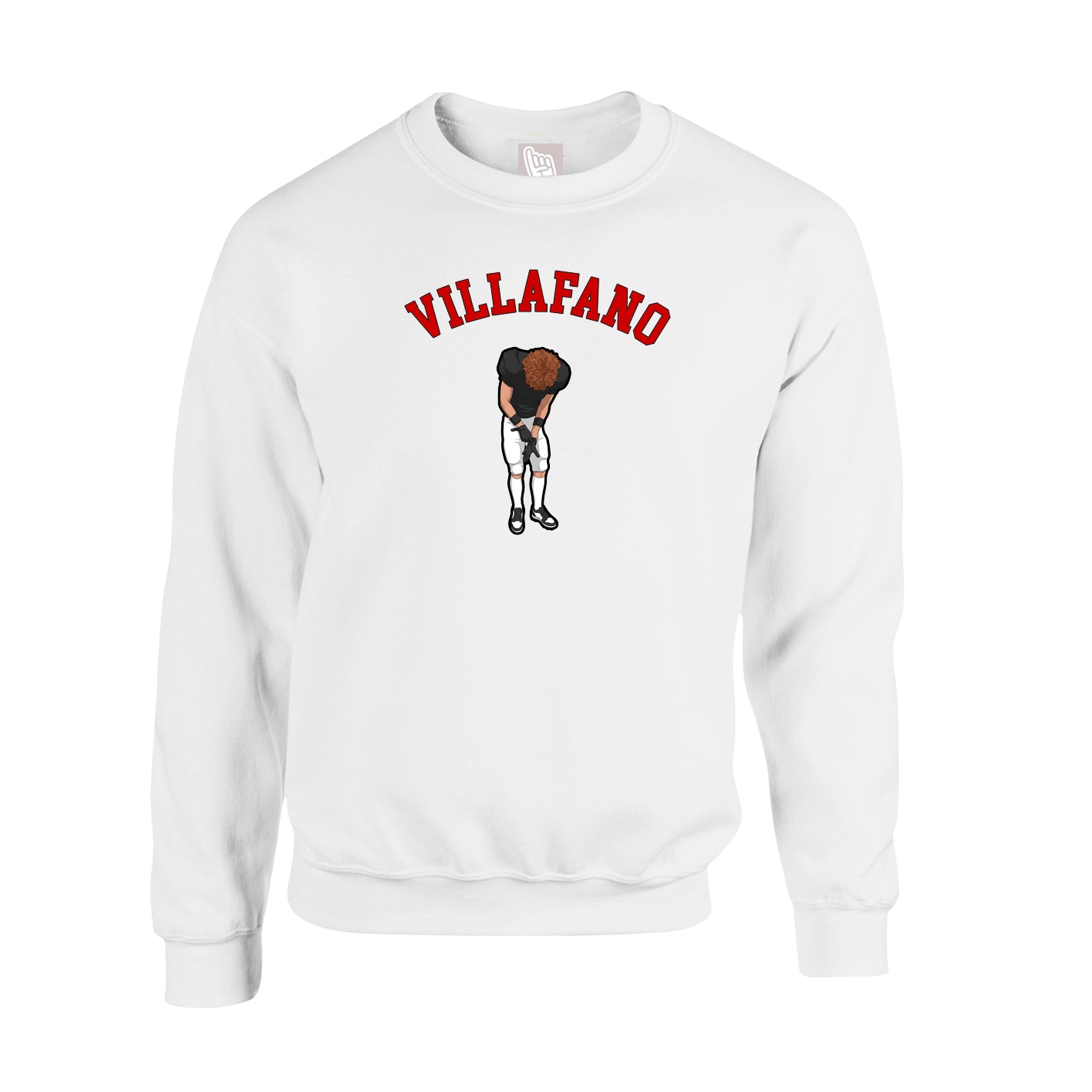 Fleece Crew — Shirsey Arch in White