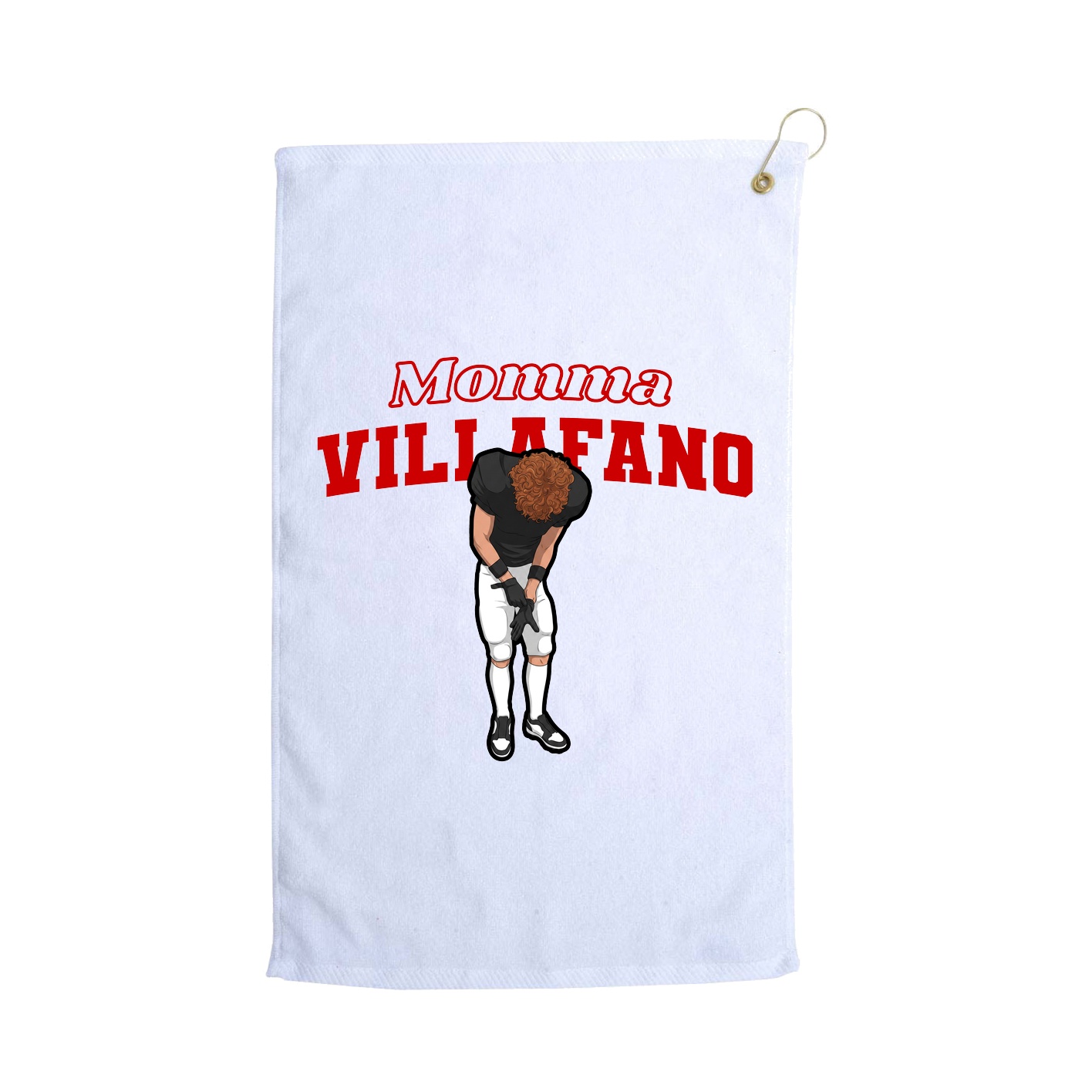 Golf Towel — Mothers Day Block in White