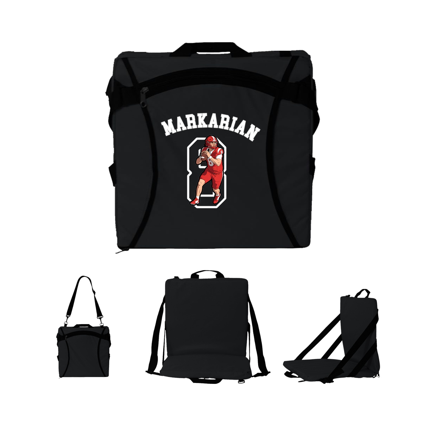 Folding Stadium Seat — Shirsey Arch in Black
