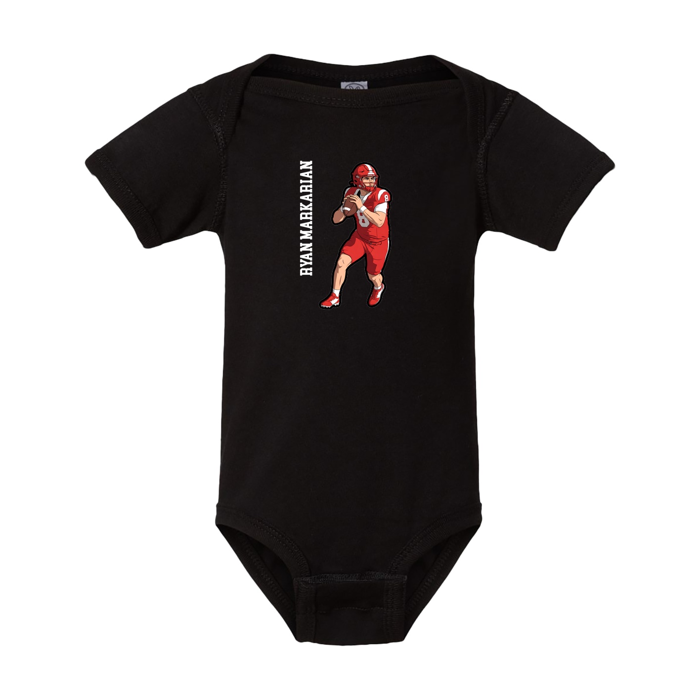 Baby Onesie — Name Vertical in Black