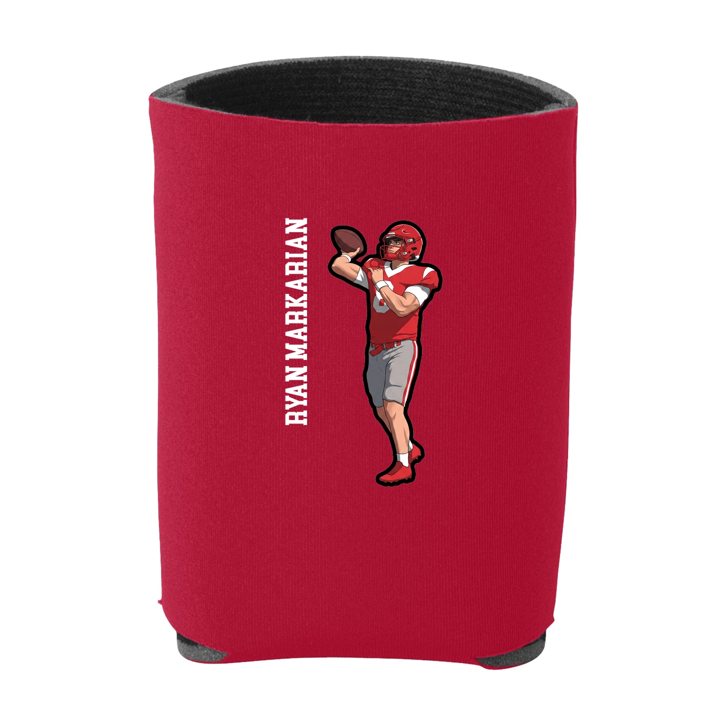 Can Holder — Name Vertical in Red