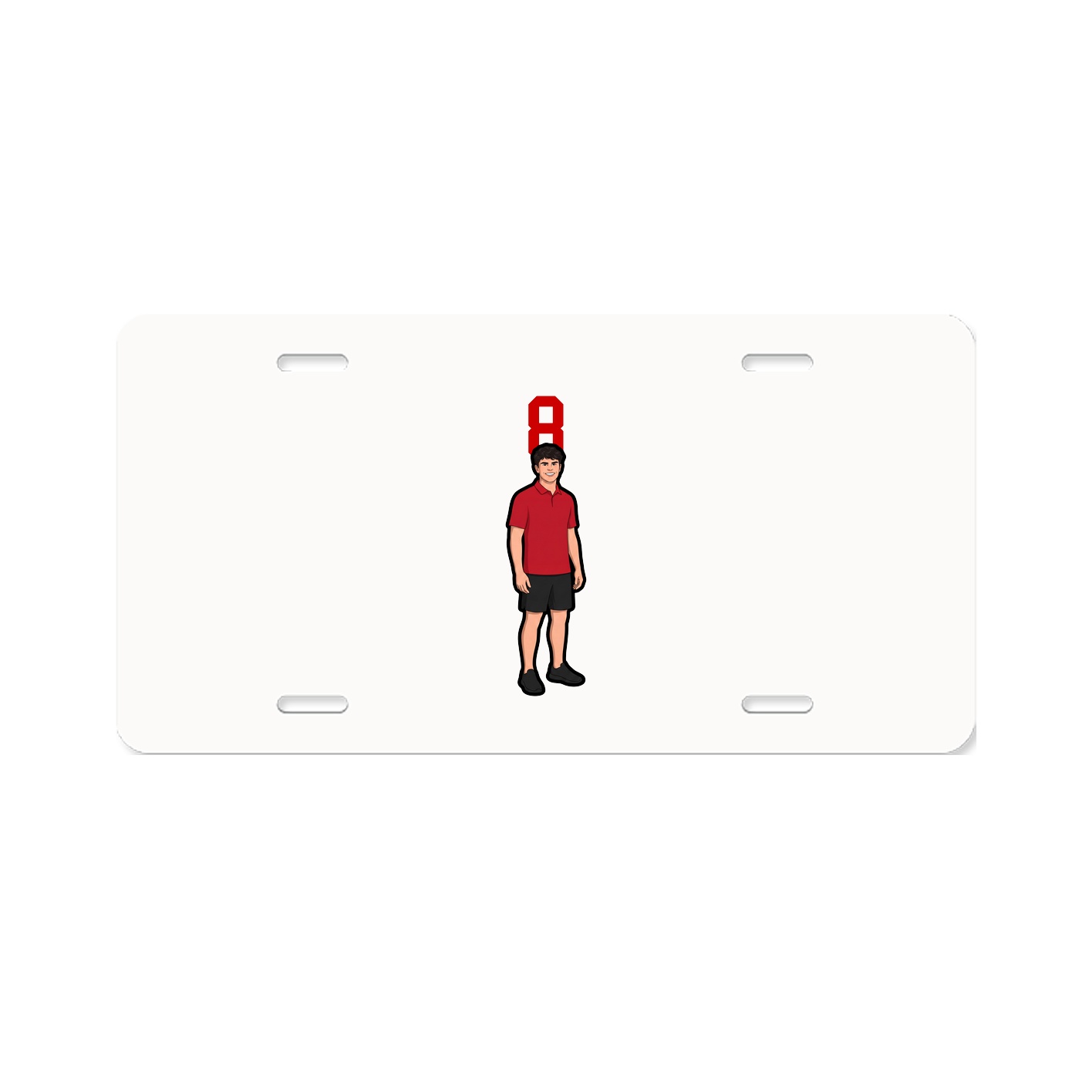 License Plate — Number Top in Classic