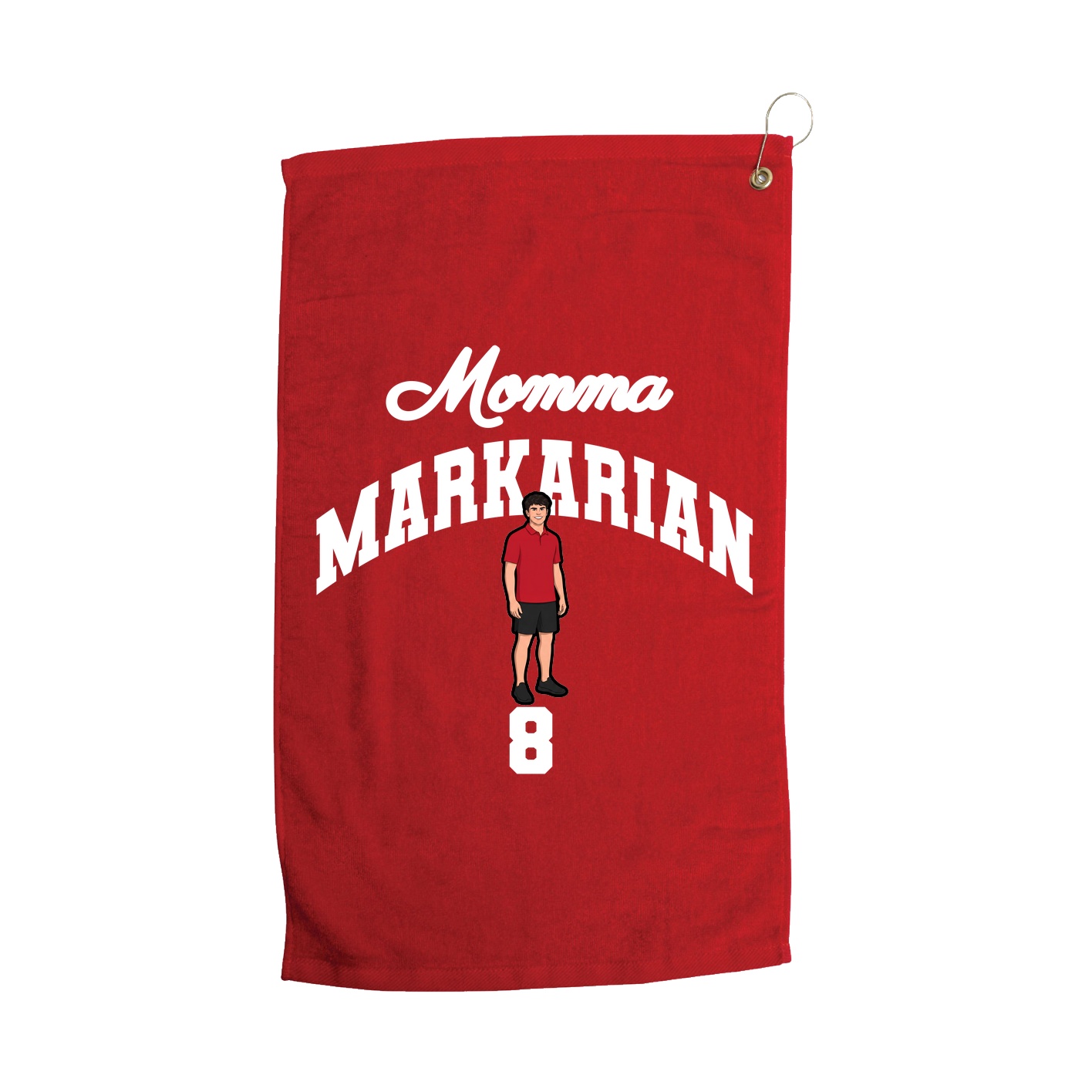 Golf Towel — Mothers Day Arch in Red