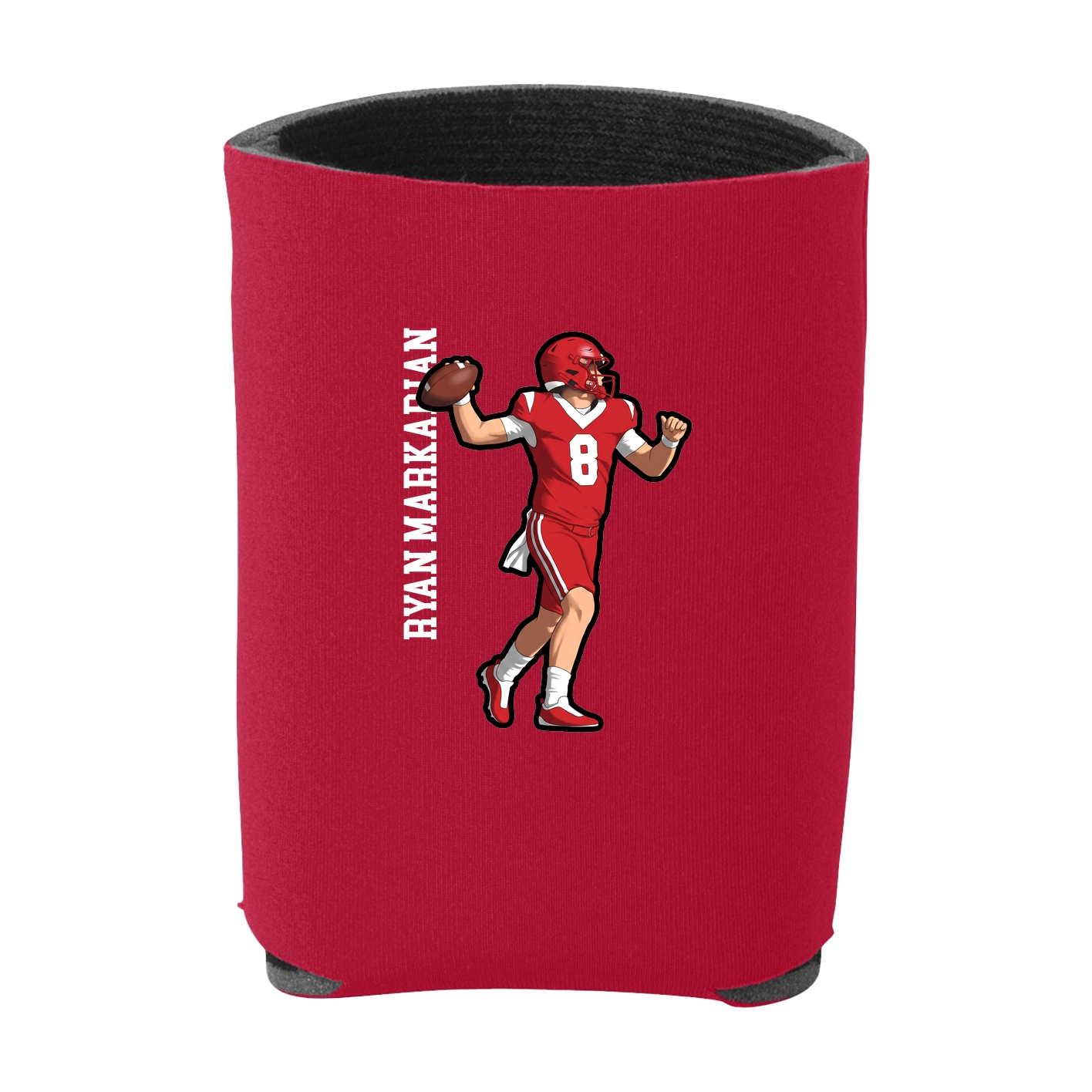 Can Holder — Name Vertical in Red