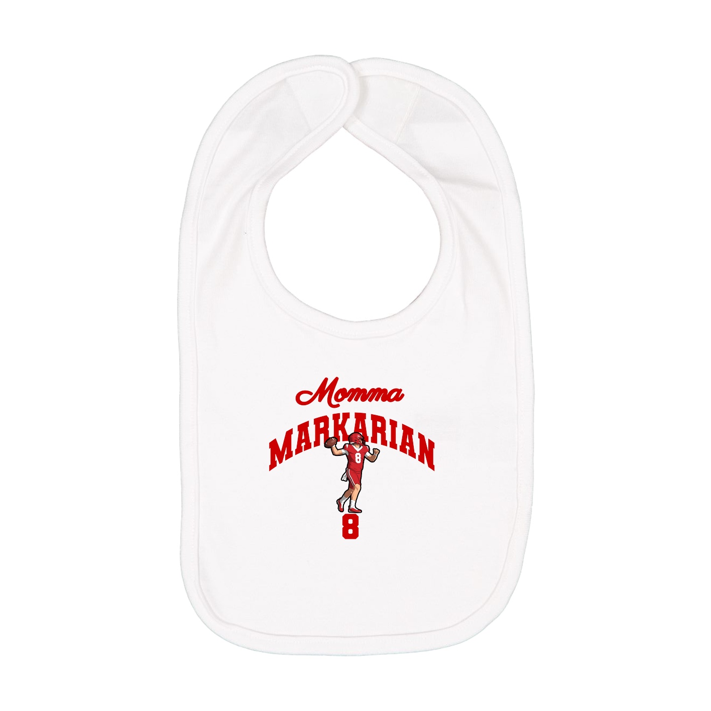 Infant Bib — Mothers Day Arch in White