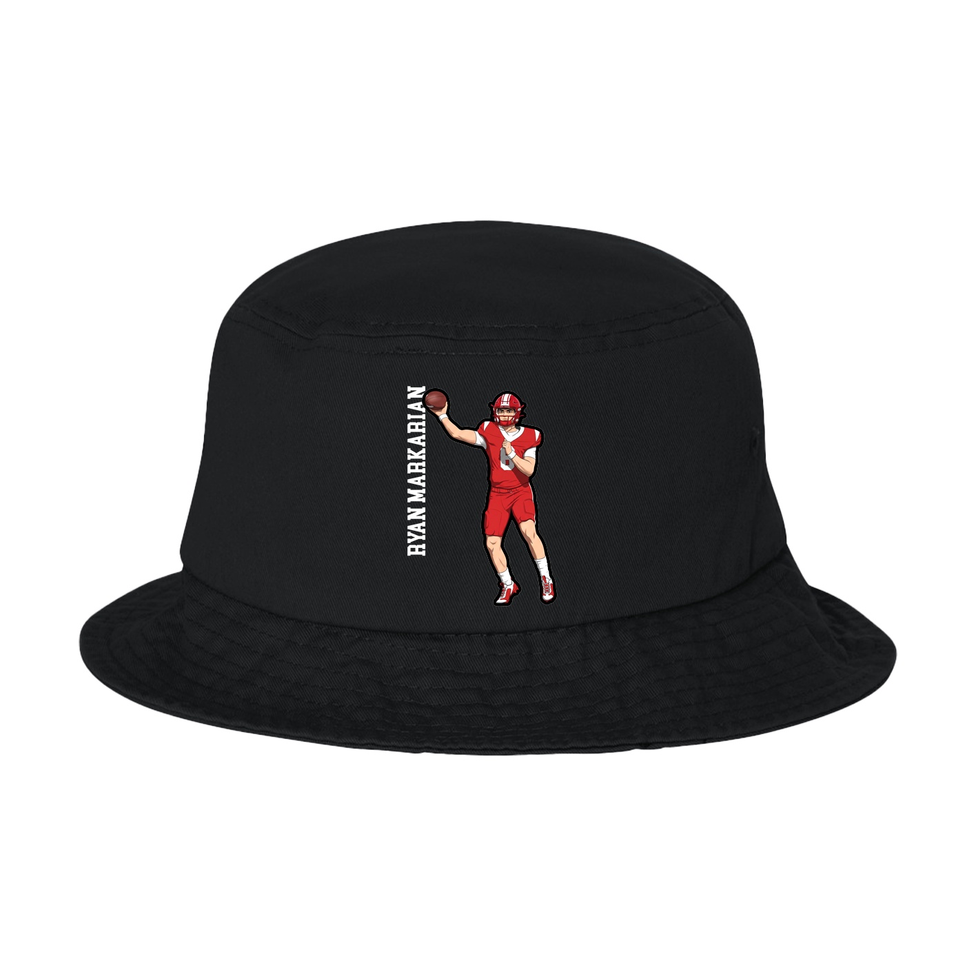 Bucket Cap — Name Vertical in Black
