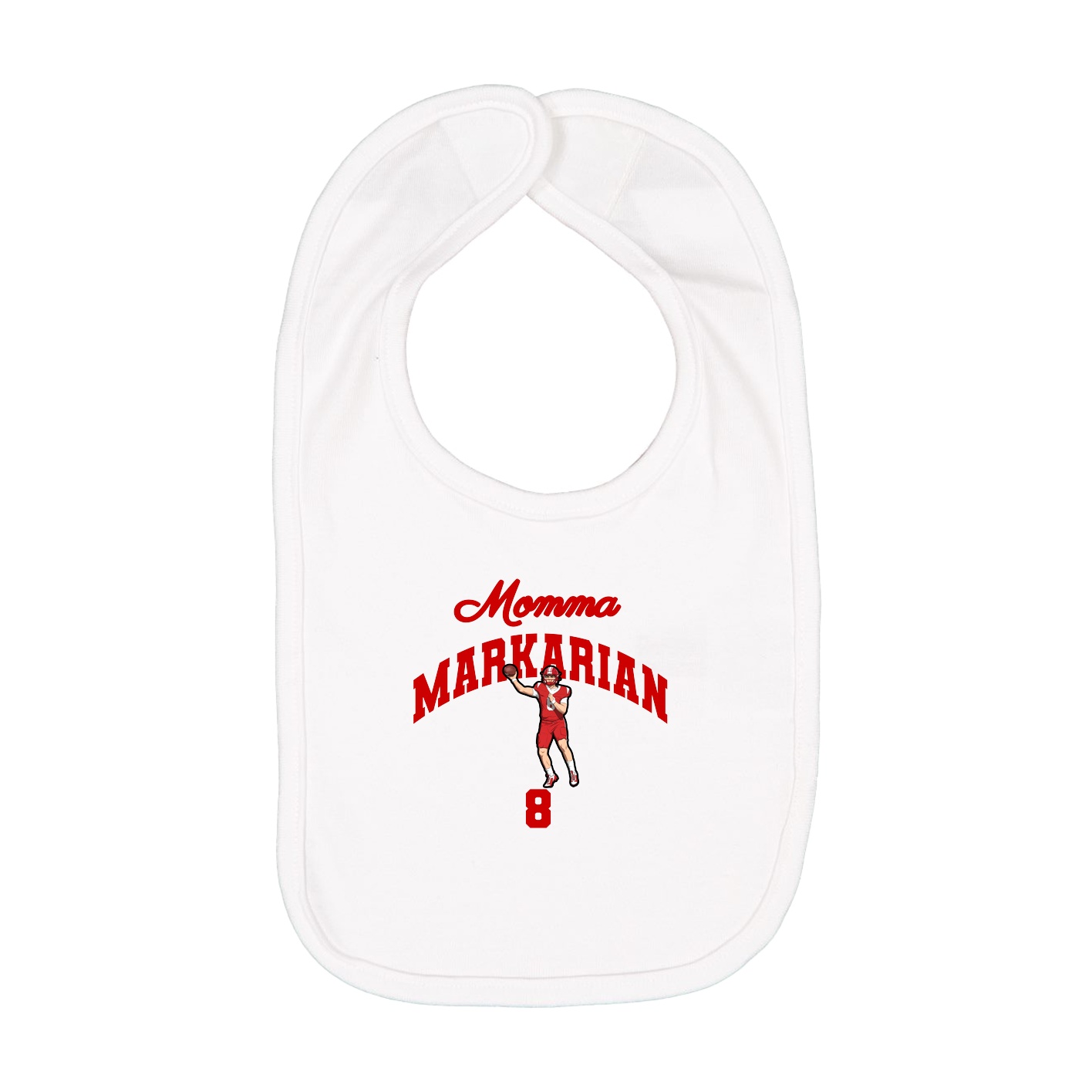 Infant Bib — Mothers Day Arch in White