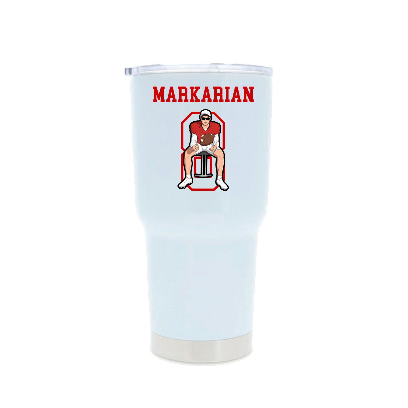 30oz Stainless Steel Tumbler — Shirsey in White