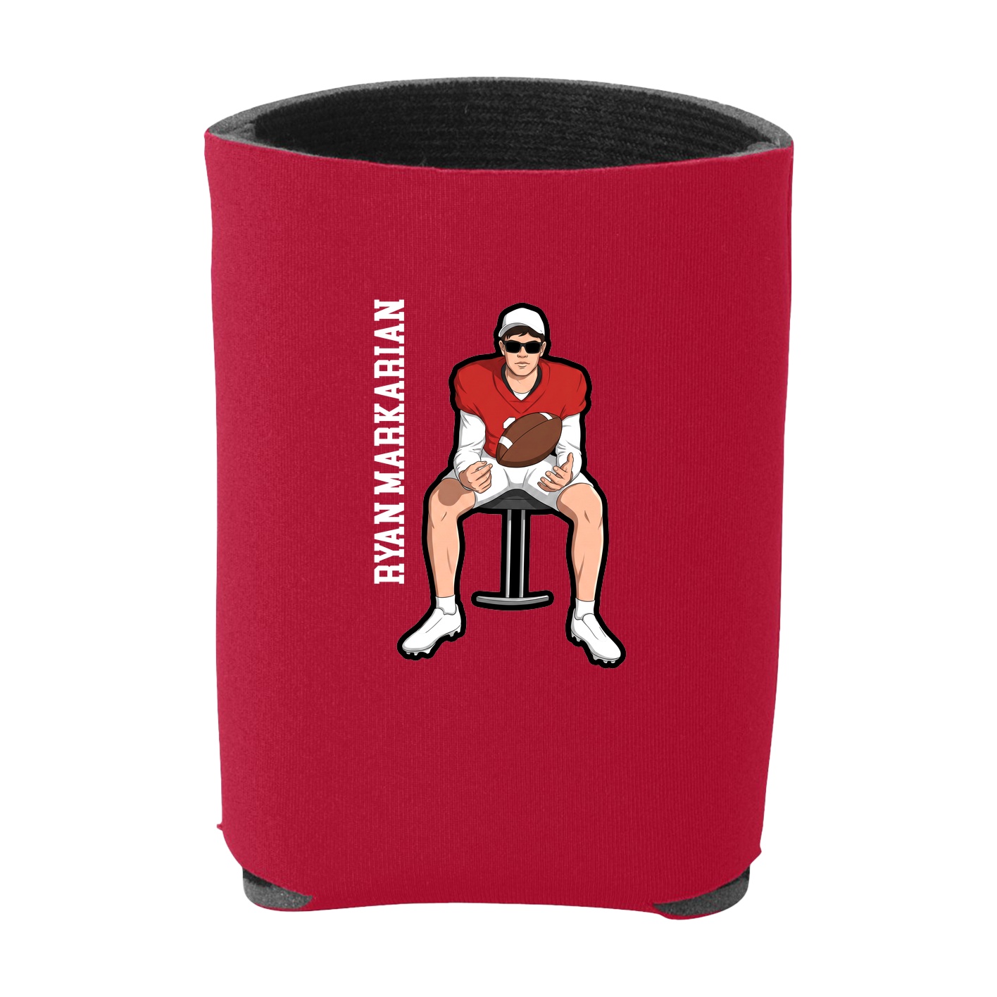 Can Holder — Name Vertical in Red