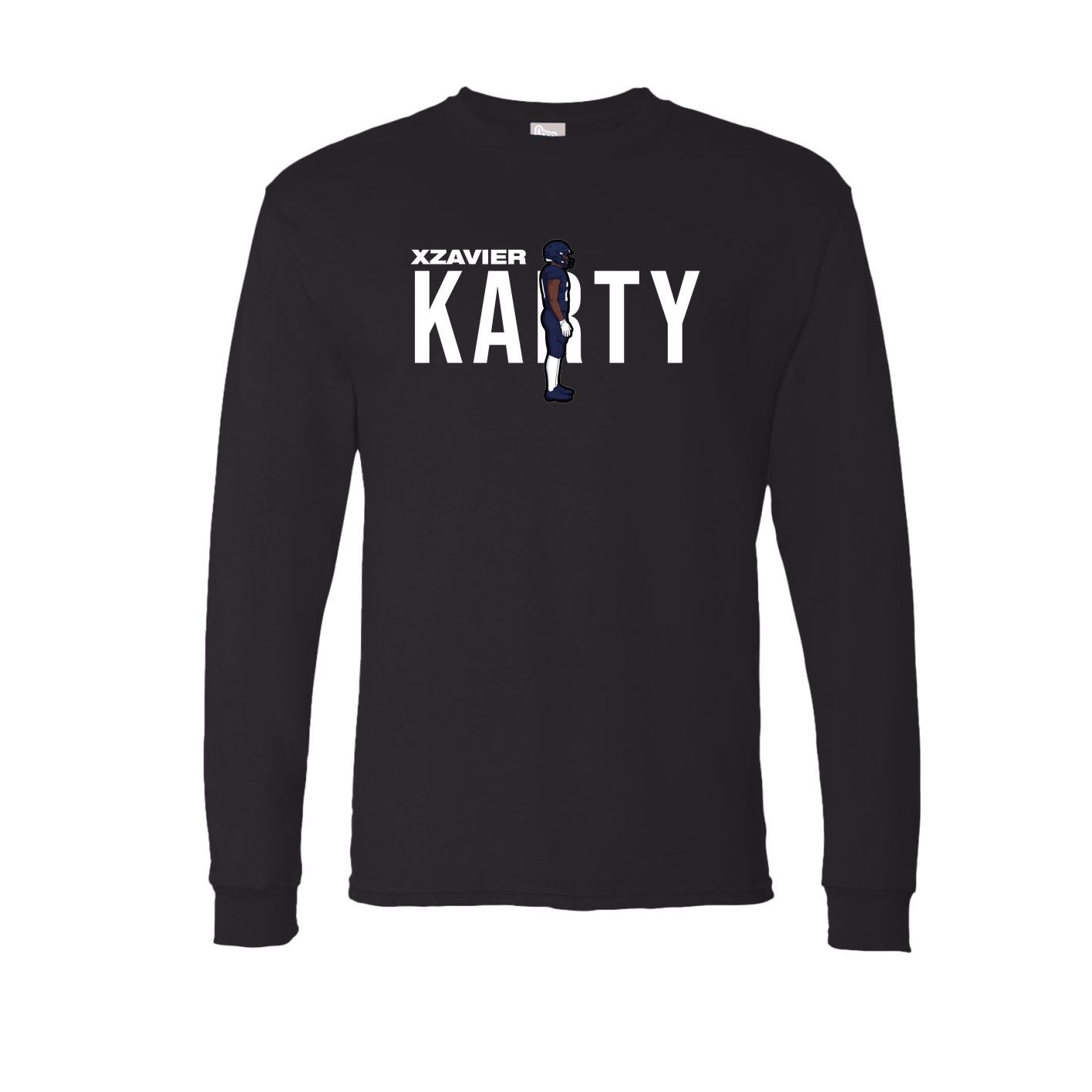 Long Sleeve Tee — Player Name in Black