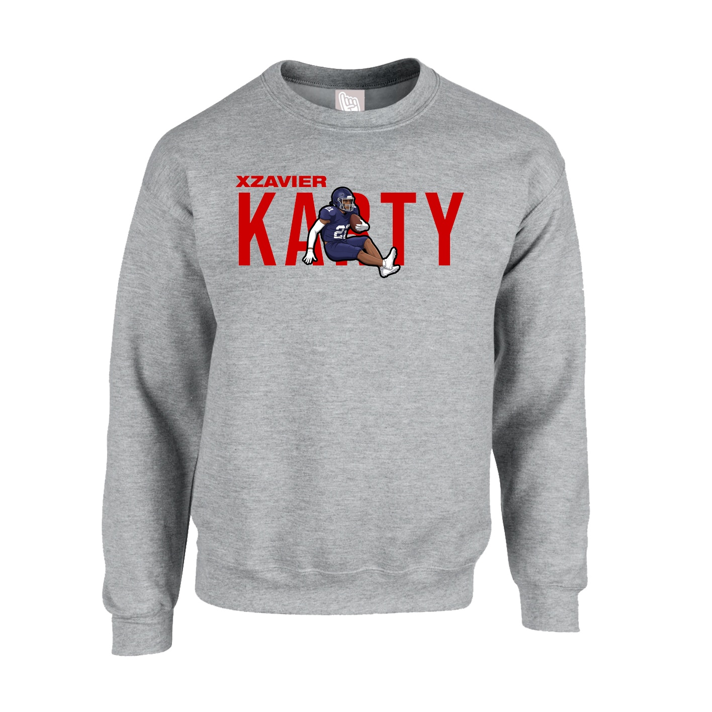 Fleece Crew — Player Name in Grey