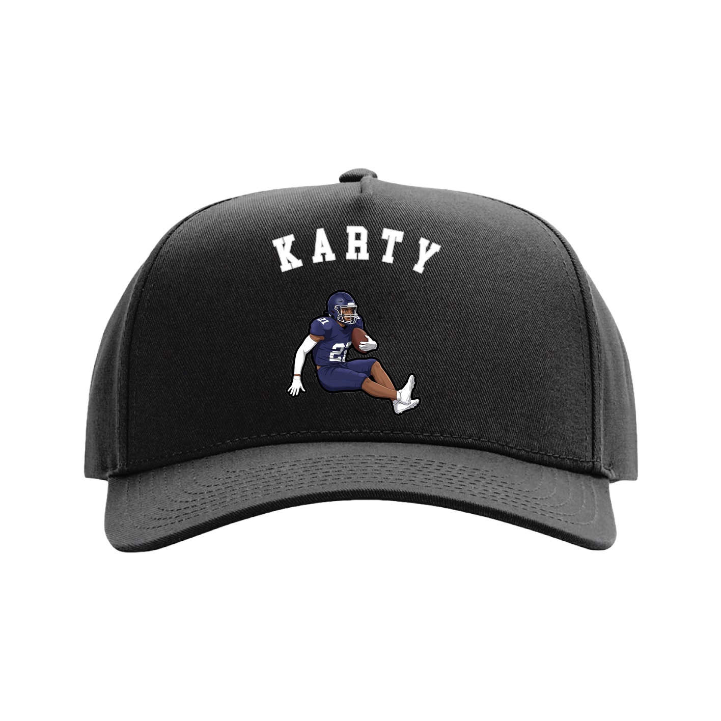 Full Fabric Five-Panel Champ Cap — Shirsey Arch in Black