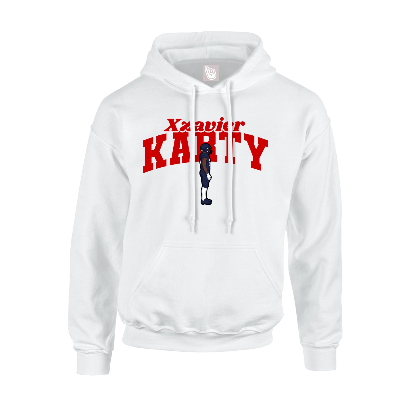 Hoodie — Signature Arch in White