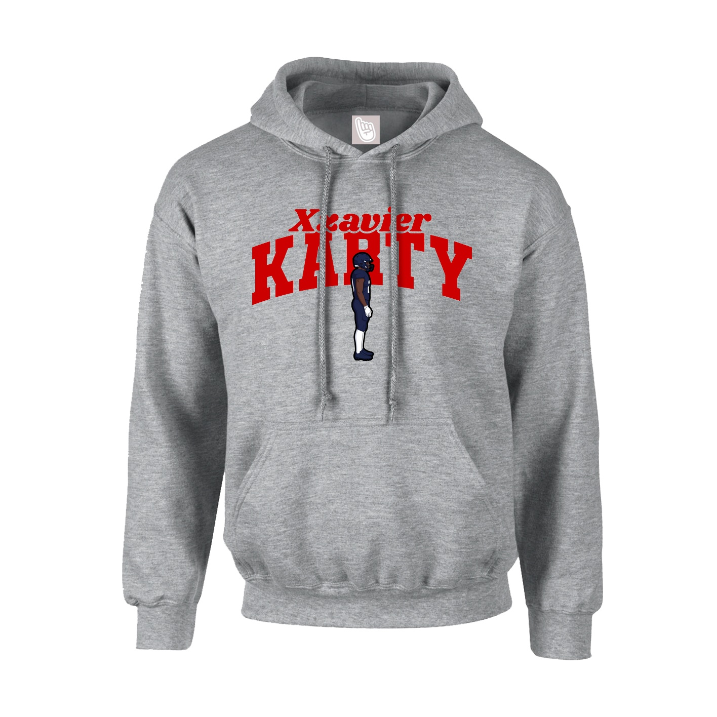 Youth Hoodie — Signature Arch in Grey