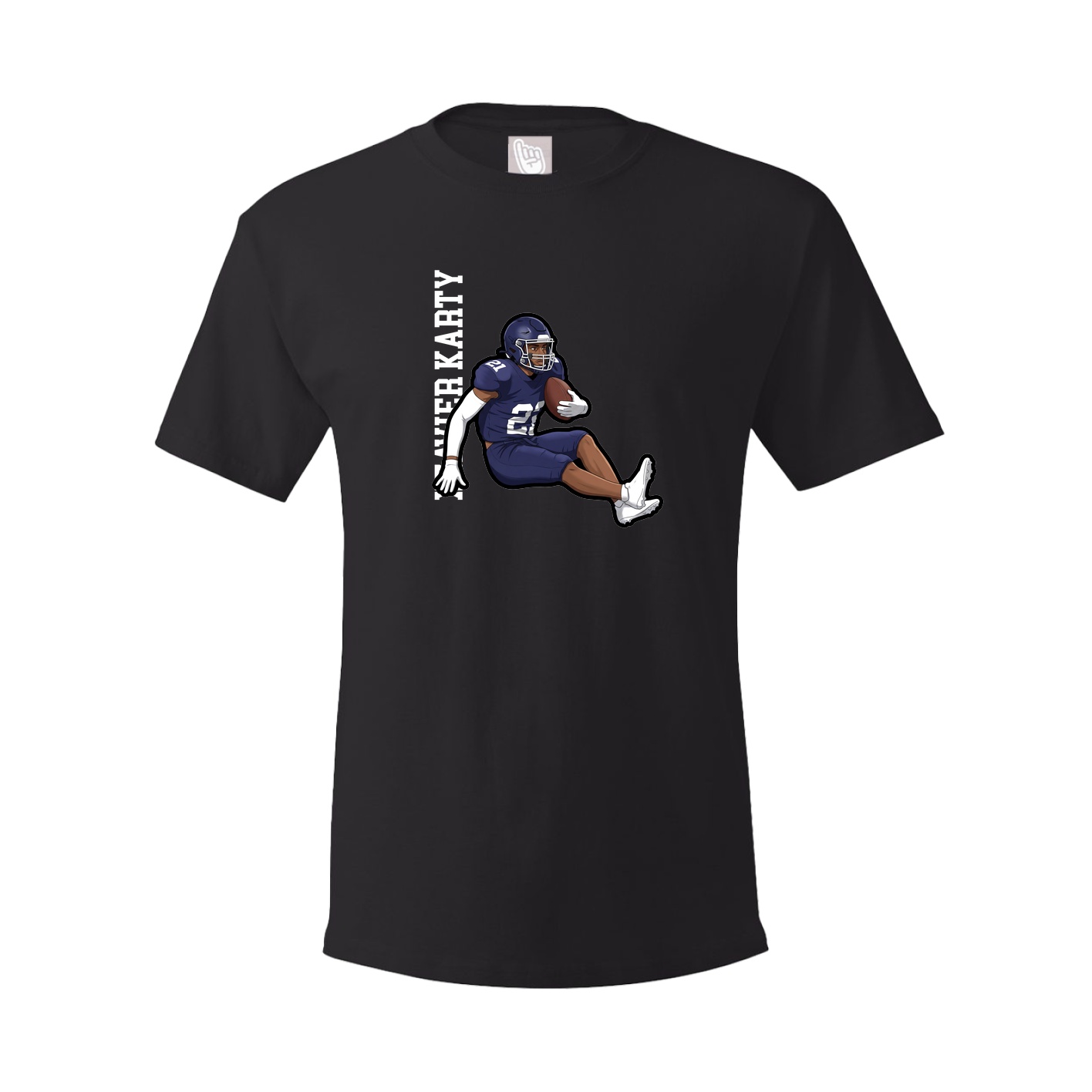 Youth Tee — Name Vertical in Black