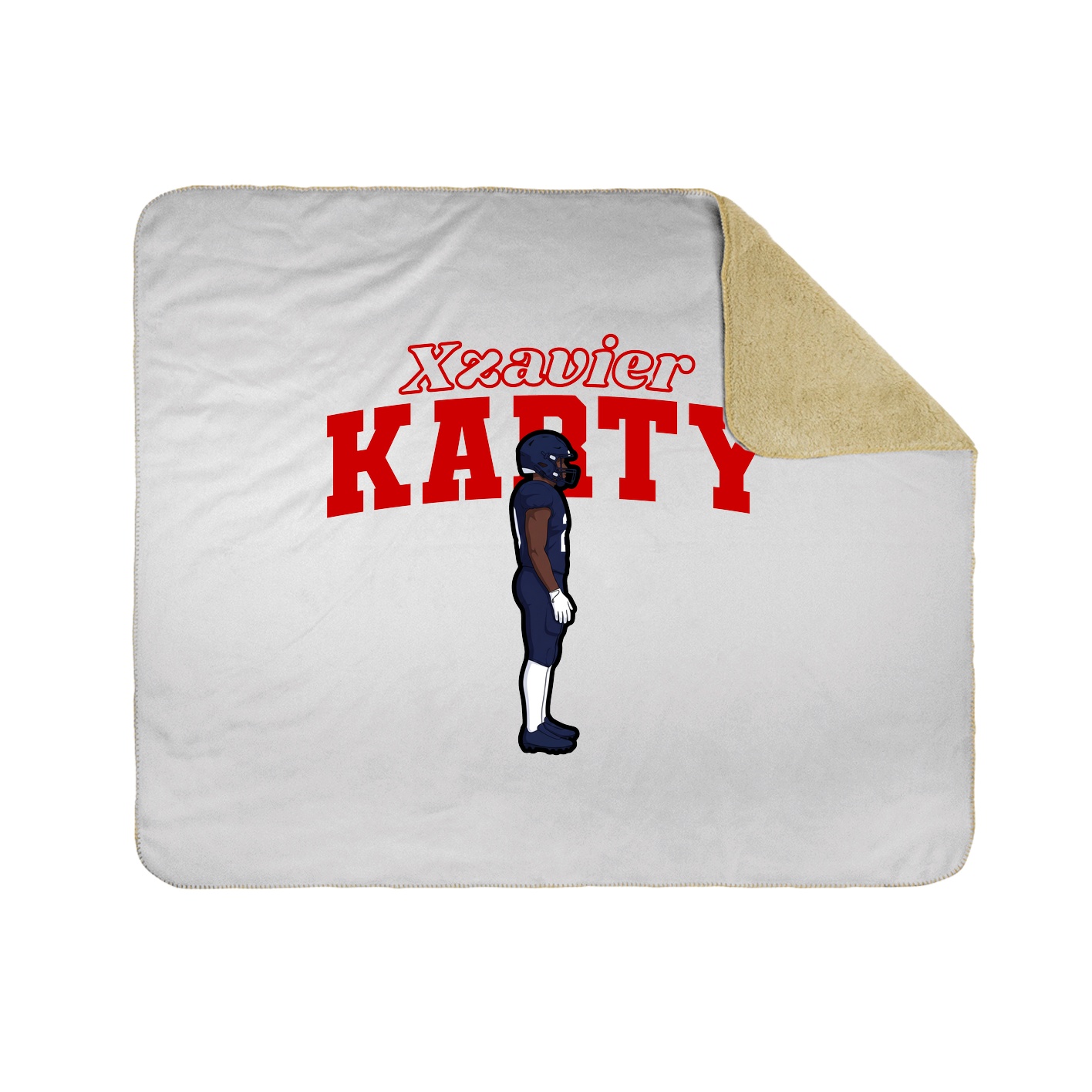 Throw Blanket — Name Arch in White