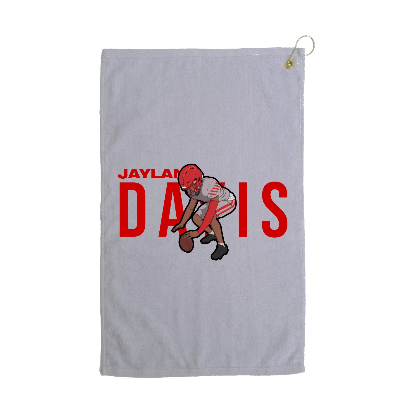Golf Towel — Player Name in Grey