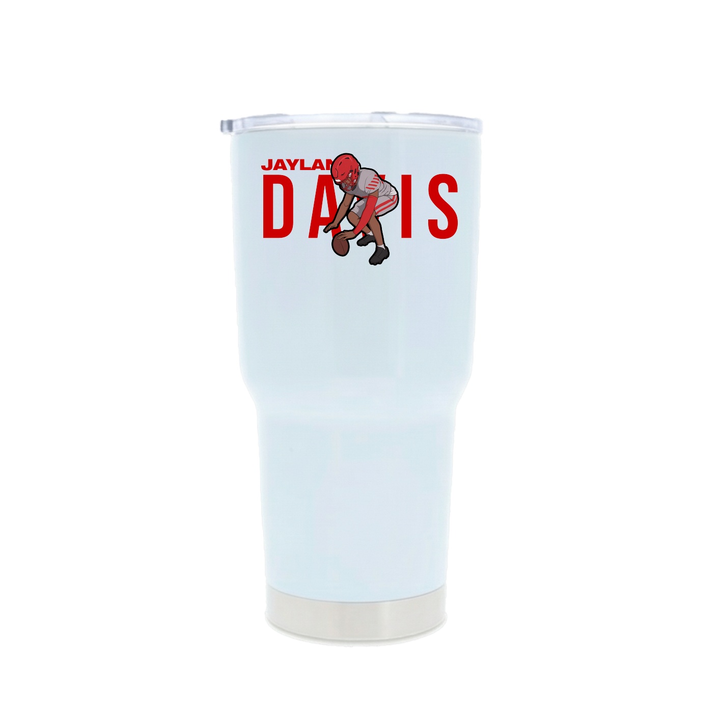 30oz Stainless Steel Tumbler — Player Name in White