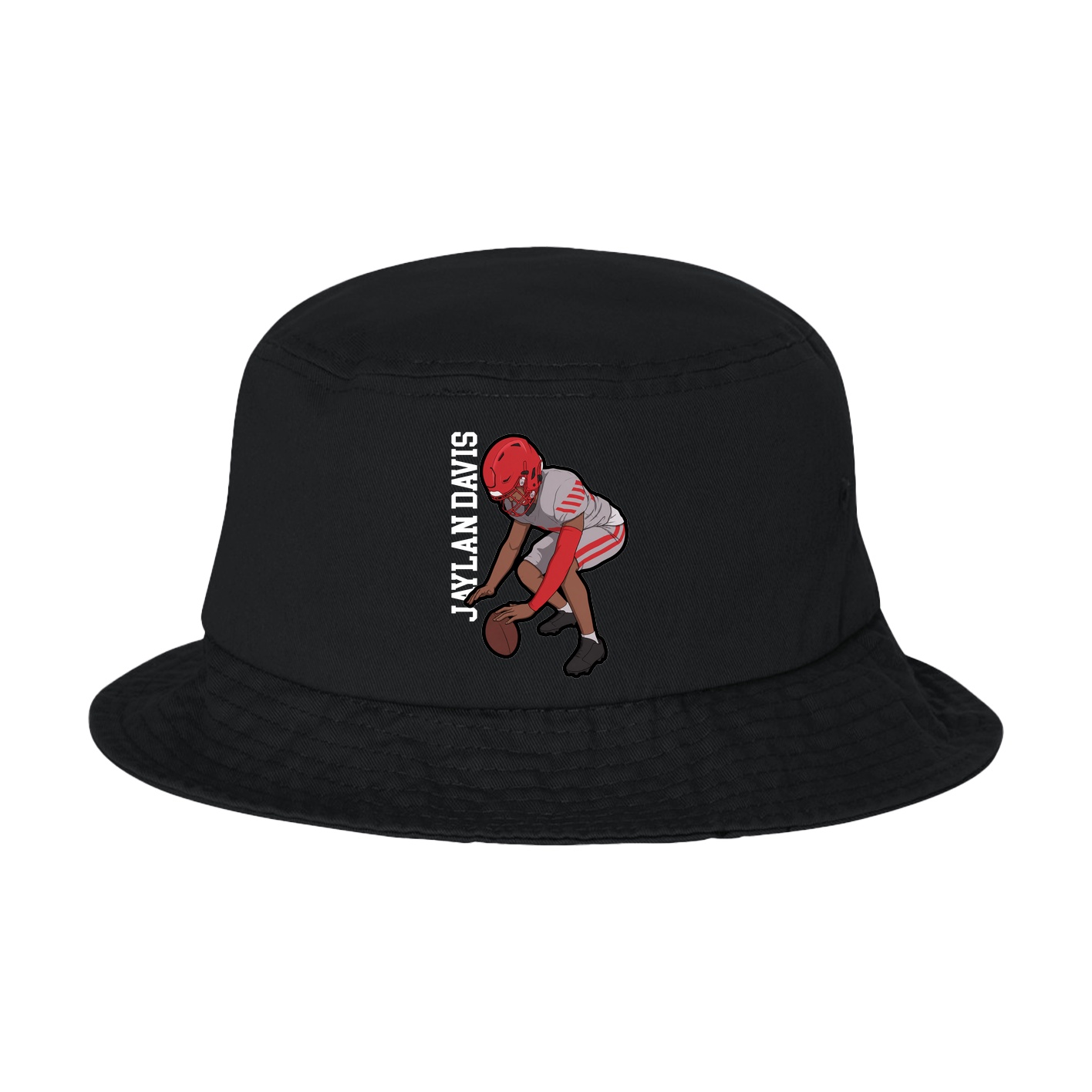 Bucket Cap — Name Vertical in Black