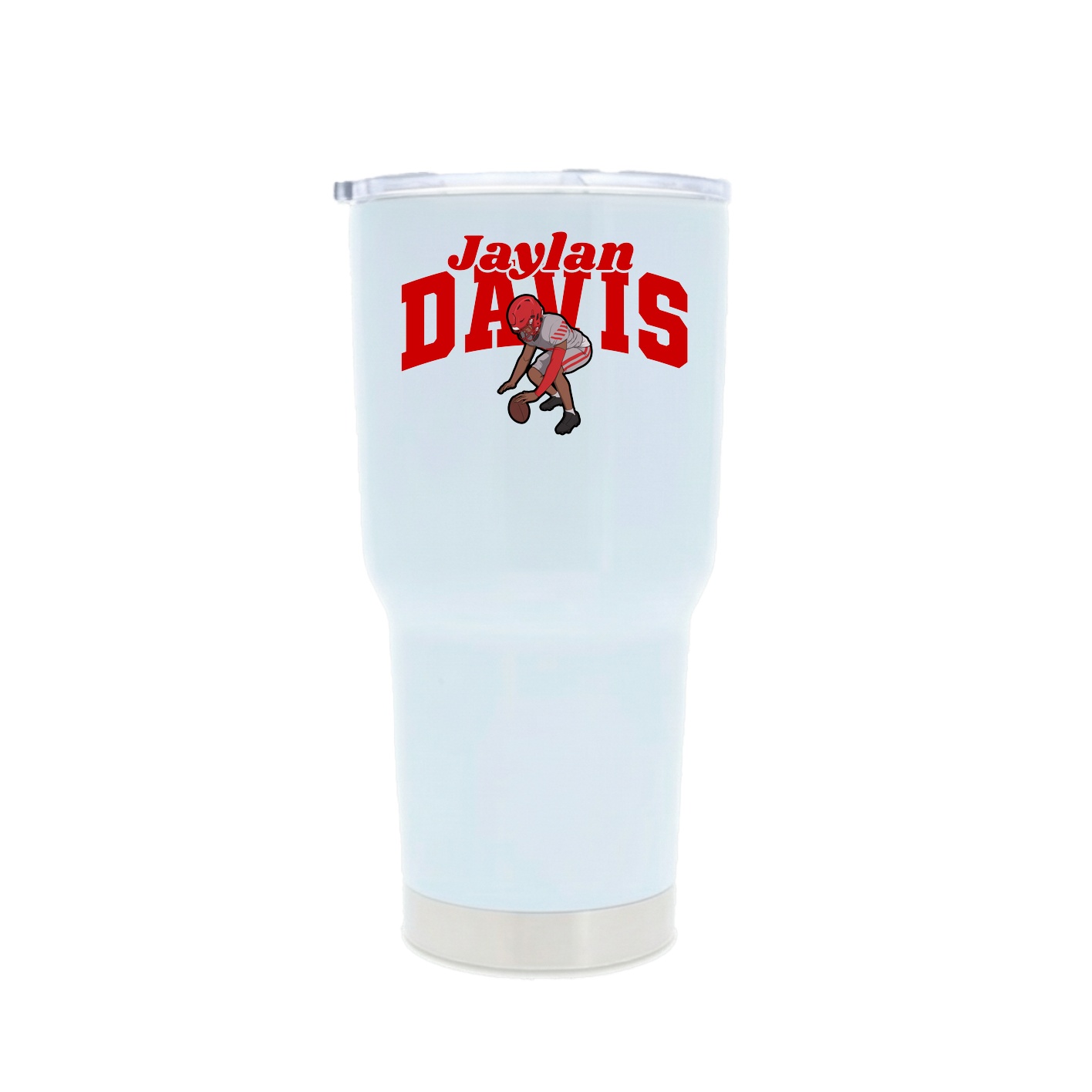 30oz Stainless Steel Tumbler — Signature Arch in White