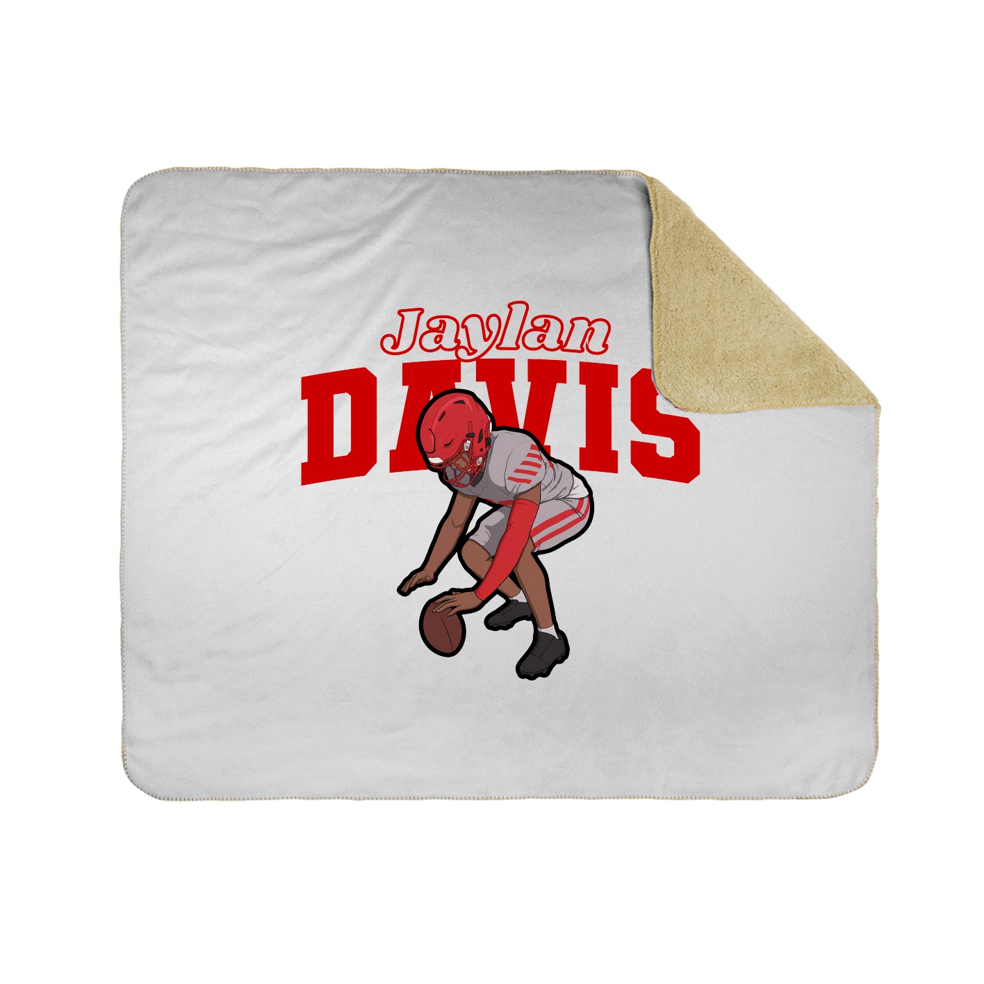 Throw Blanket — Name Arch in White