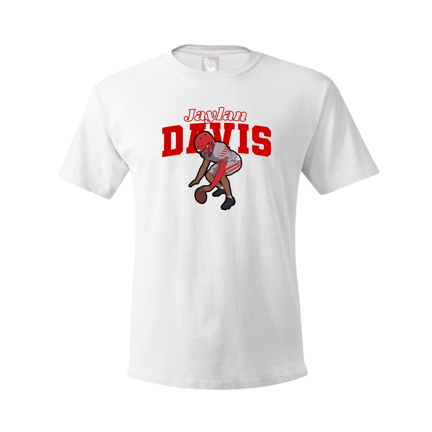 Youth Tee — Name Arch in White