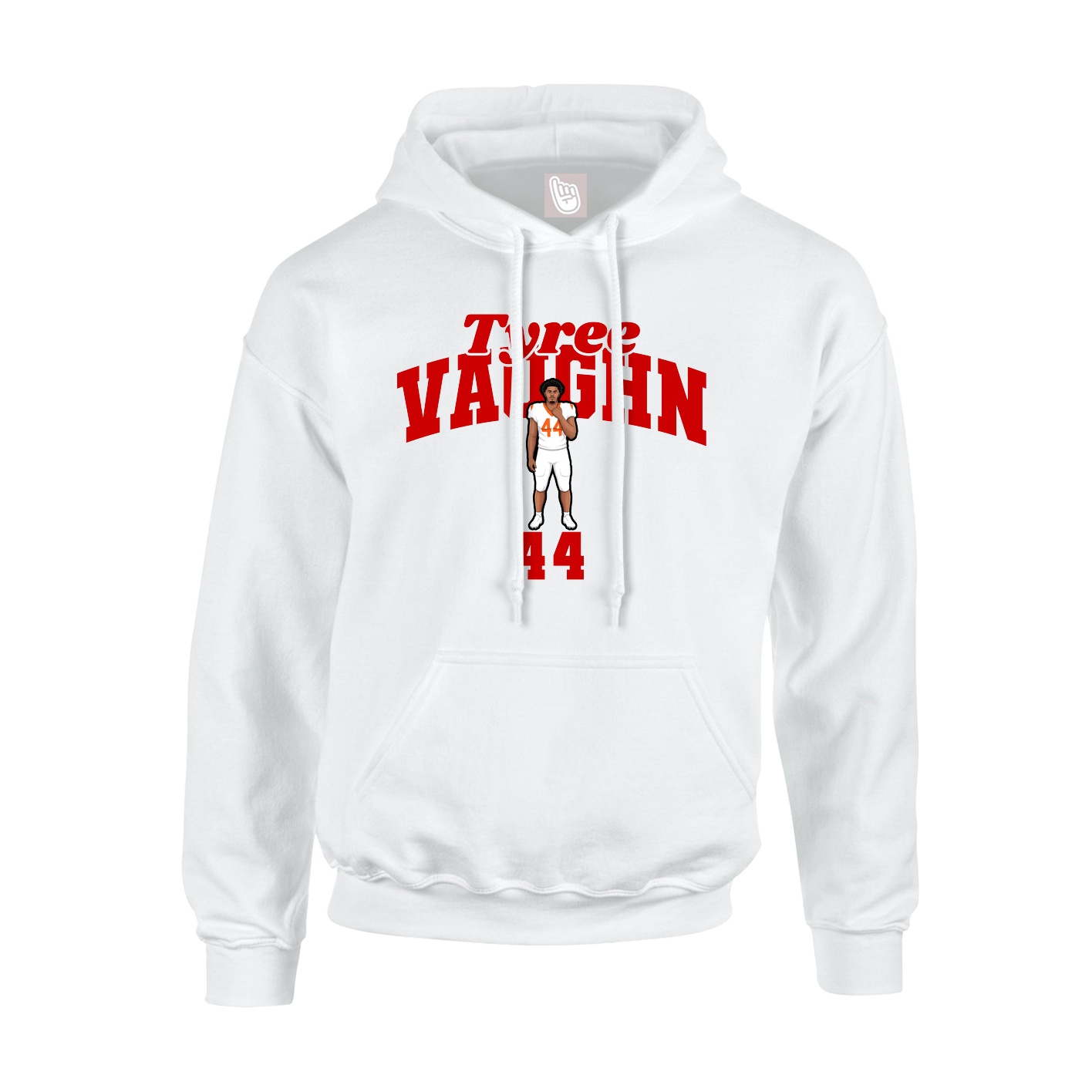 Youth Hoodie — Signature Arch in White