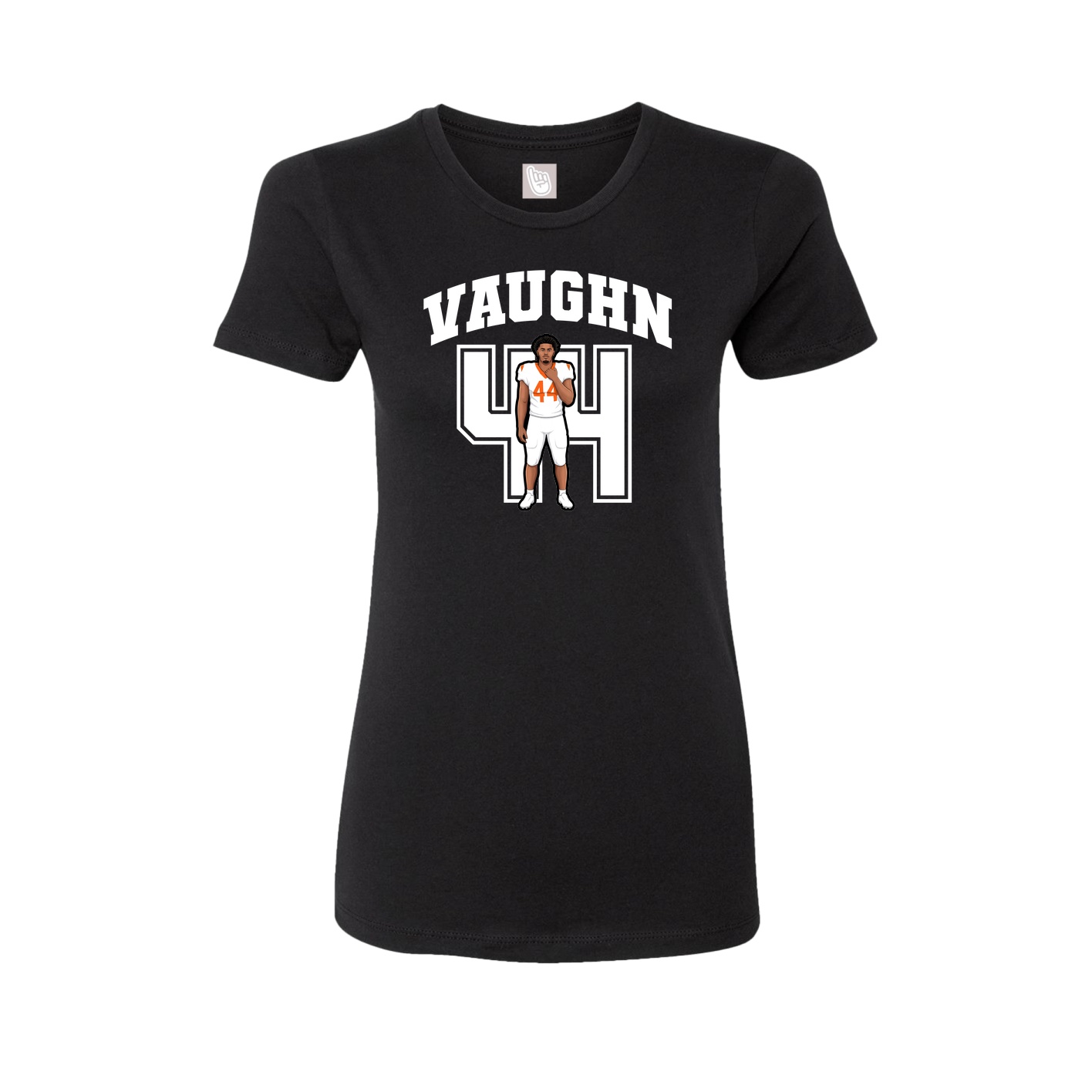 Fitted Women's Tee — Number in Black