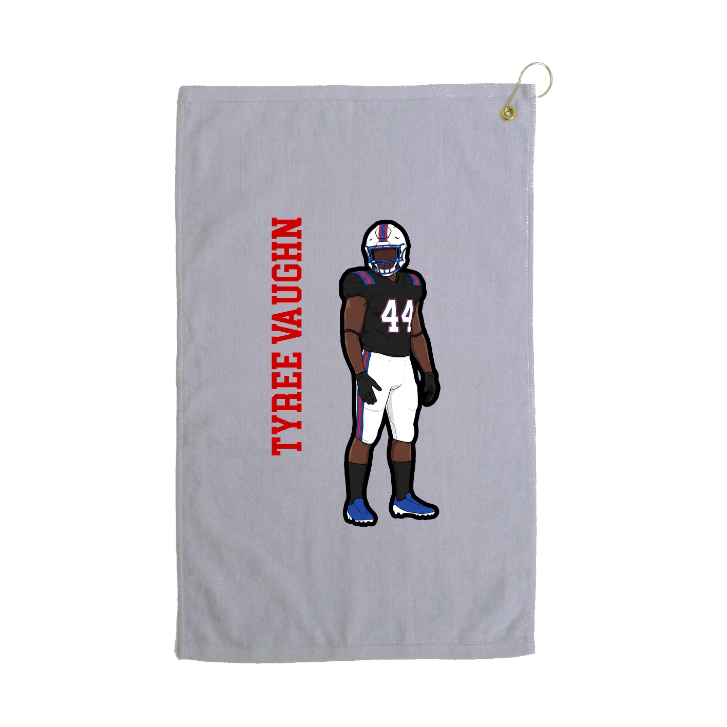 Golf Towel — Name Vertical in Grey